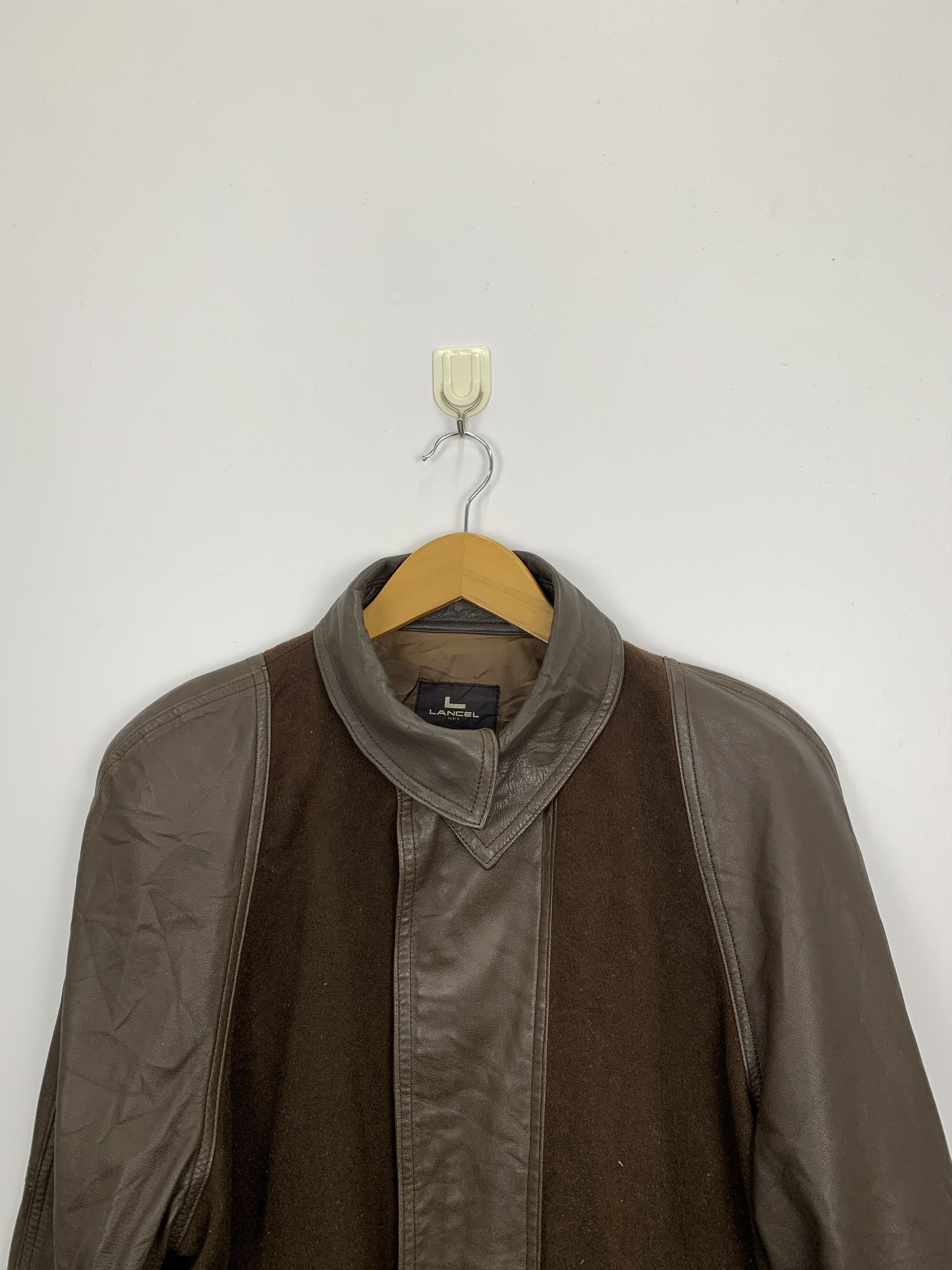 Lancel Vintage Lancel Wool Sleeve Leather Varsity Jacket V0468 Size US M / EU 48-50 / 2 - 2 Thumbnail