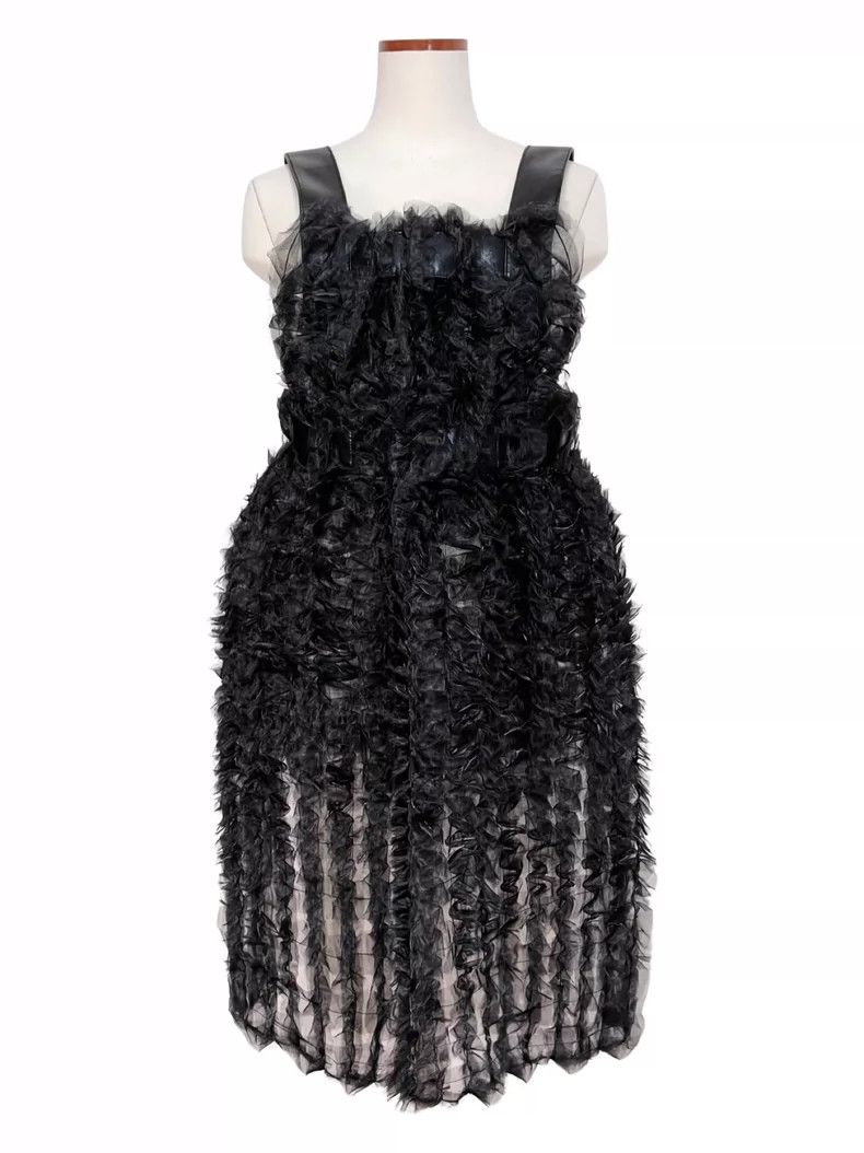 Comme des Garcons Comme Des Garcons Black tulle pleated leather suspender wa Size S / US 4 / IT 40 - 2 Thumbnail