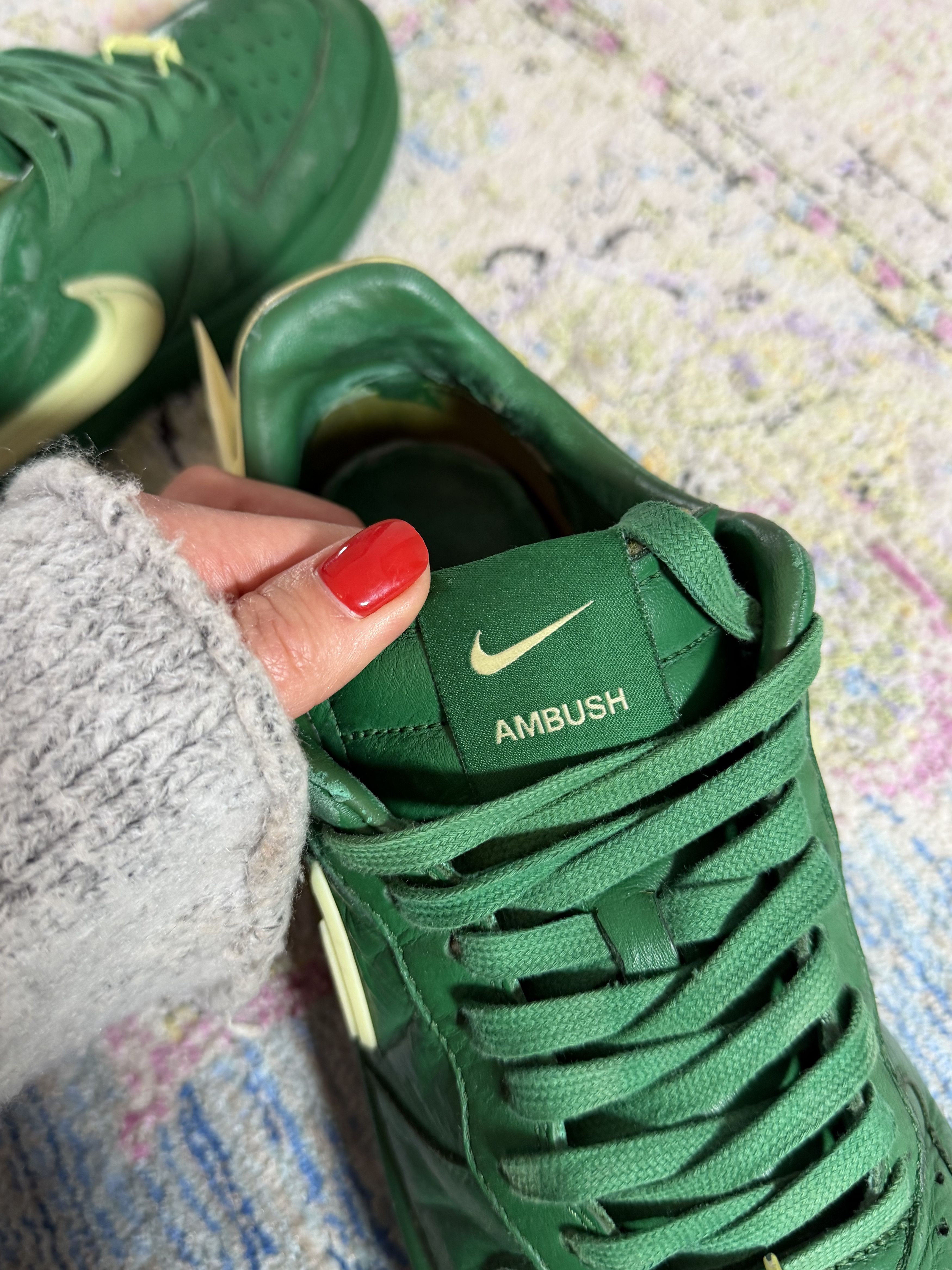 Ambush Design × Nike Air Force 1 x AMBUSH® Pine Green and Citron Low Top Sneakers Size US 9.5 / EU 42-43 - 9 Thumbnail