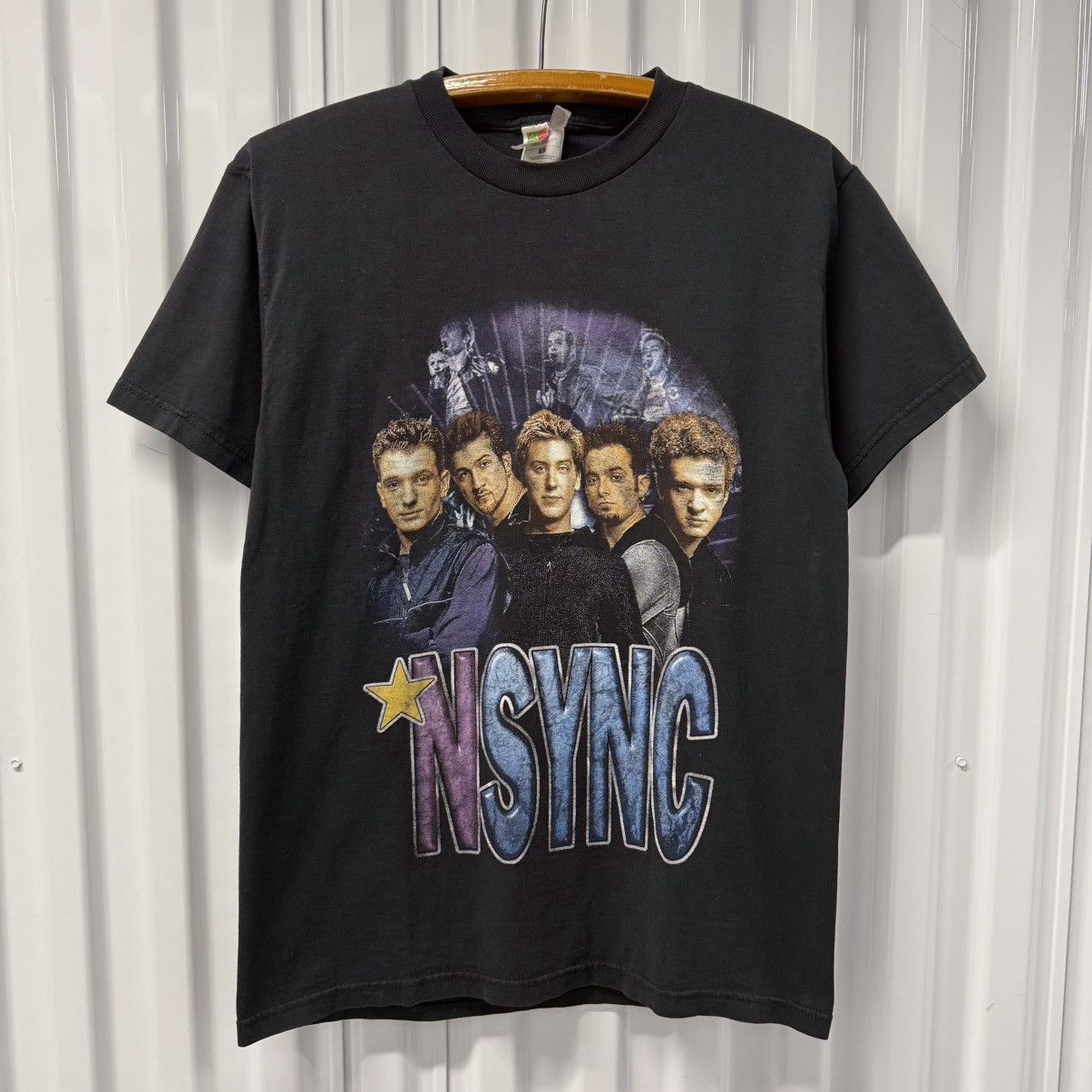 Band Tees × Vintage RARE Vintage Y2K NSYNC Faded Black Concert Tour Tee Size US M / EU 48-50 / 2 - 2 Thumbnail