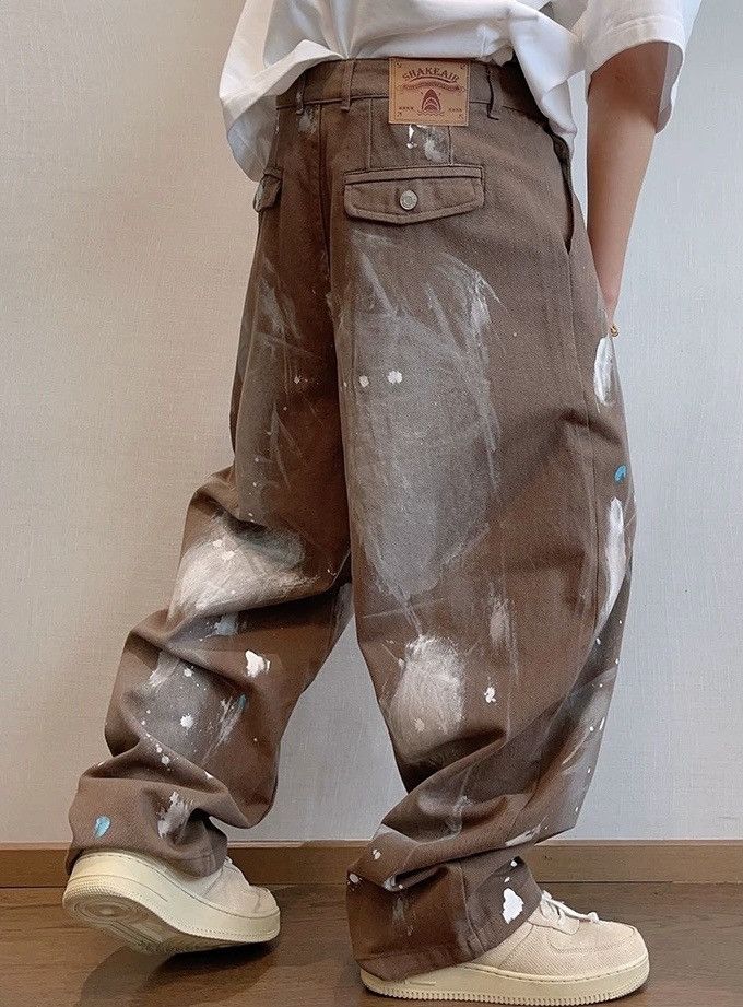 Japanese Brand × Vintage Utility grunge dirty paint baggy pants Size US 32 / EU 48 - 3 Thumbnail