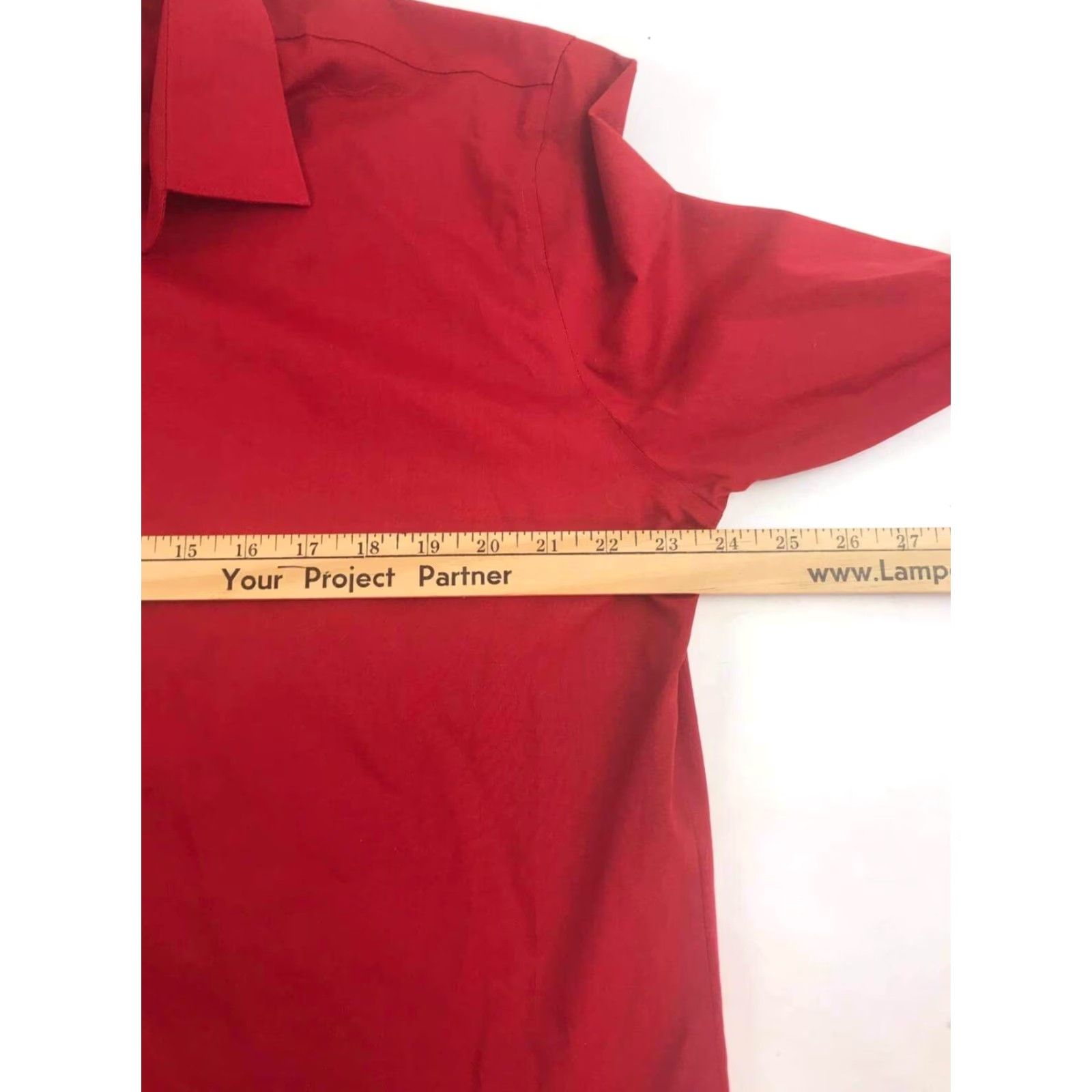 Vintage J Ferrar JF Shirt Men XL Red Solid Button Up Long Sleeve Opaque 17-17.5 32-33 Casual Size US XL / EU 56 / 4 - 7 Thumbnail
