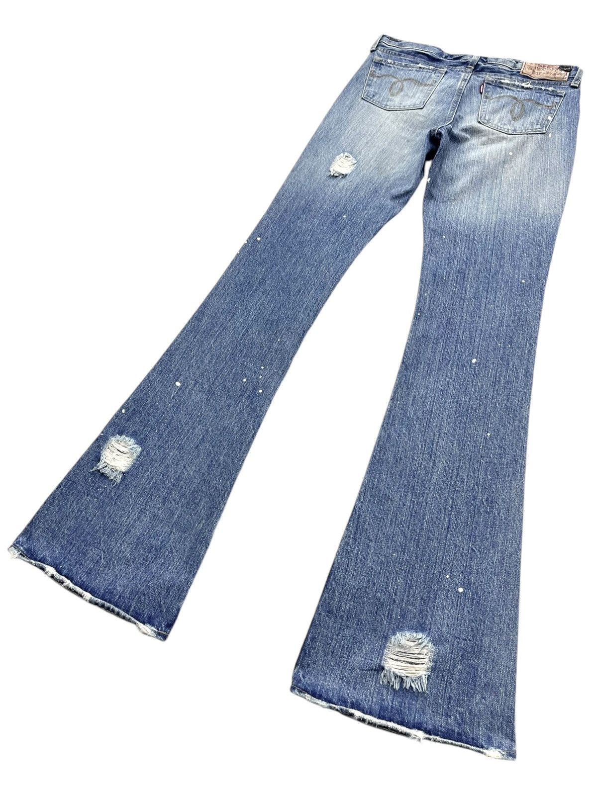 MOUSSY Vintage MOUSSY Skinny FLARE Paint Splatter Ripped LGB Style Size 27" / US 4 / IT 40 - 4 Thumbnail