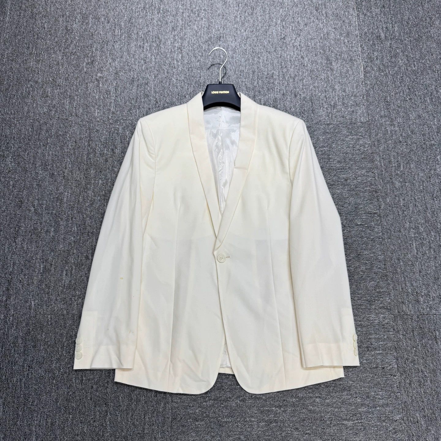 Emporio Armani EMPORIO ARMANI cream white solid wool blazer 46 Size 46R - 1 Thumbnail