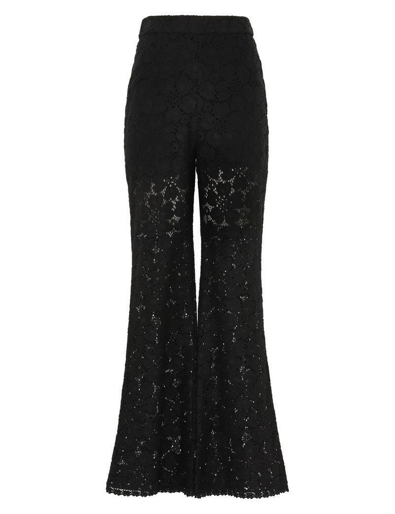 Zimmermann oc11z0226 Lace Flare Pants In Black Size 32" / US 10 / IT 46 - 1 Thumbnail