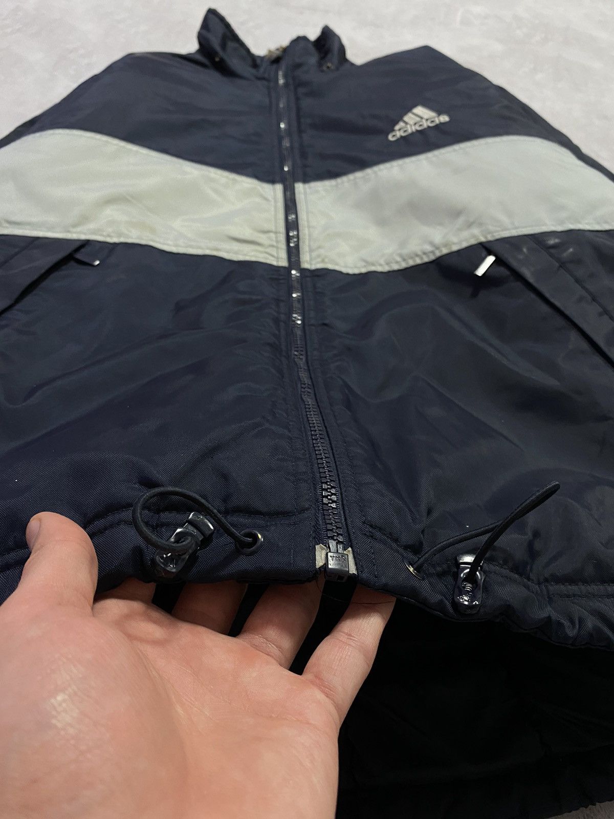 Adidas × Vintage 🥷🏻Vintage 90s Adidas Puffer Jacket BIG LOGO Size US M / EU 48-50 / 2 - 4 Thumbnail