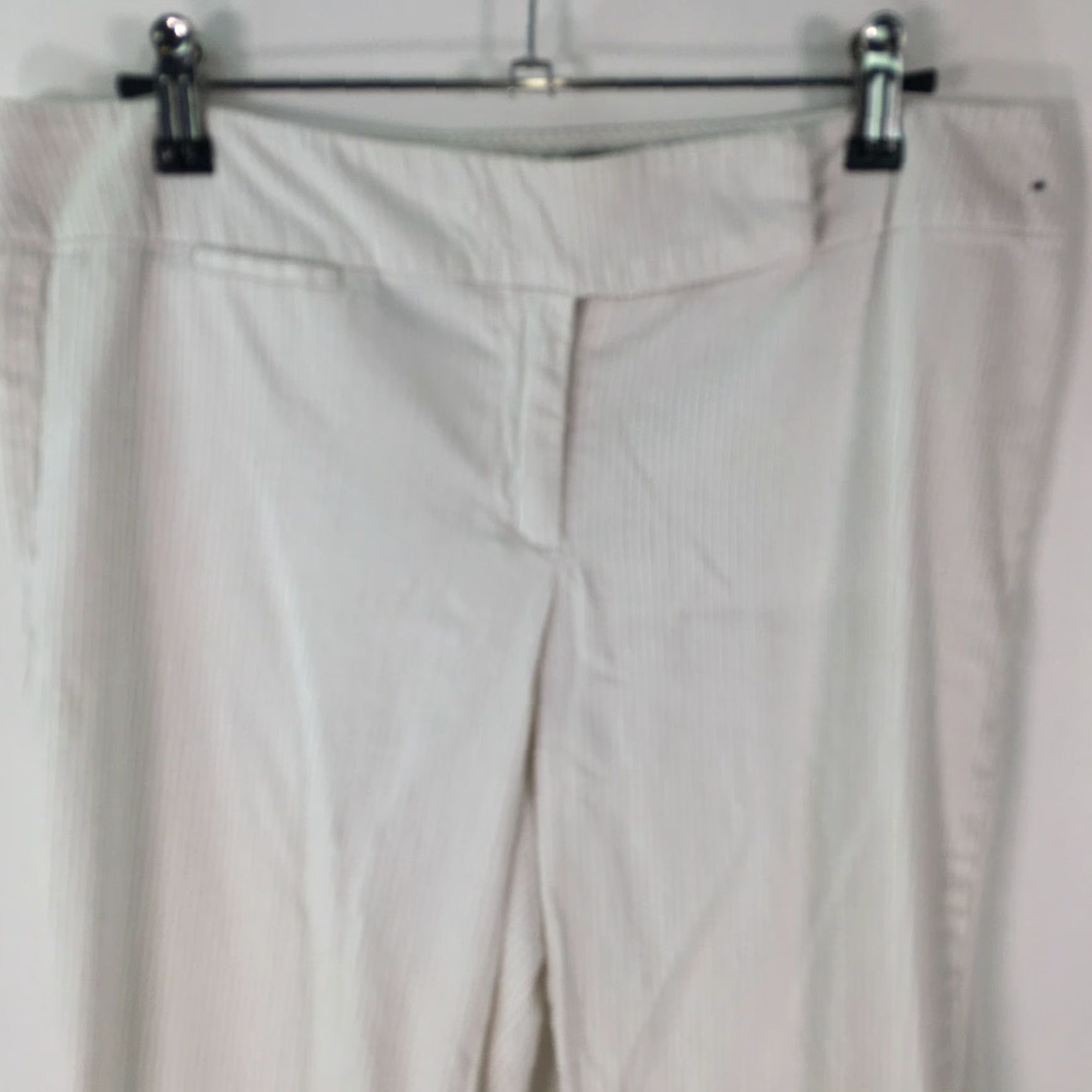 CO NY Plus Co Womens Cropped Flat Front Low Rise Casual White Pants Size 8 Size 30" / US 8 / IT 44 - 3 Thumbnail