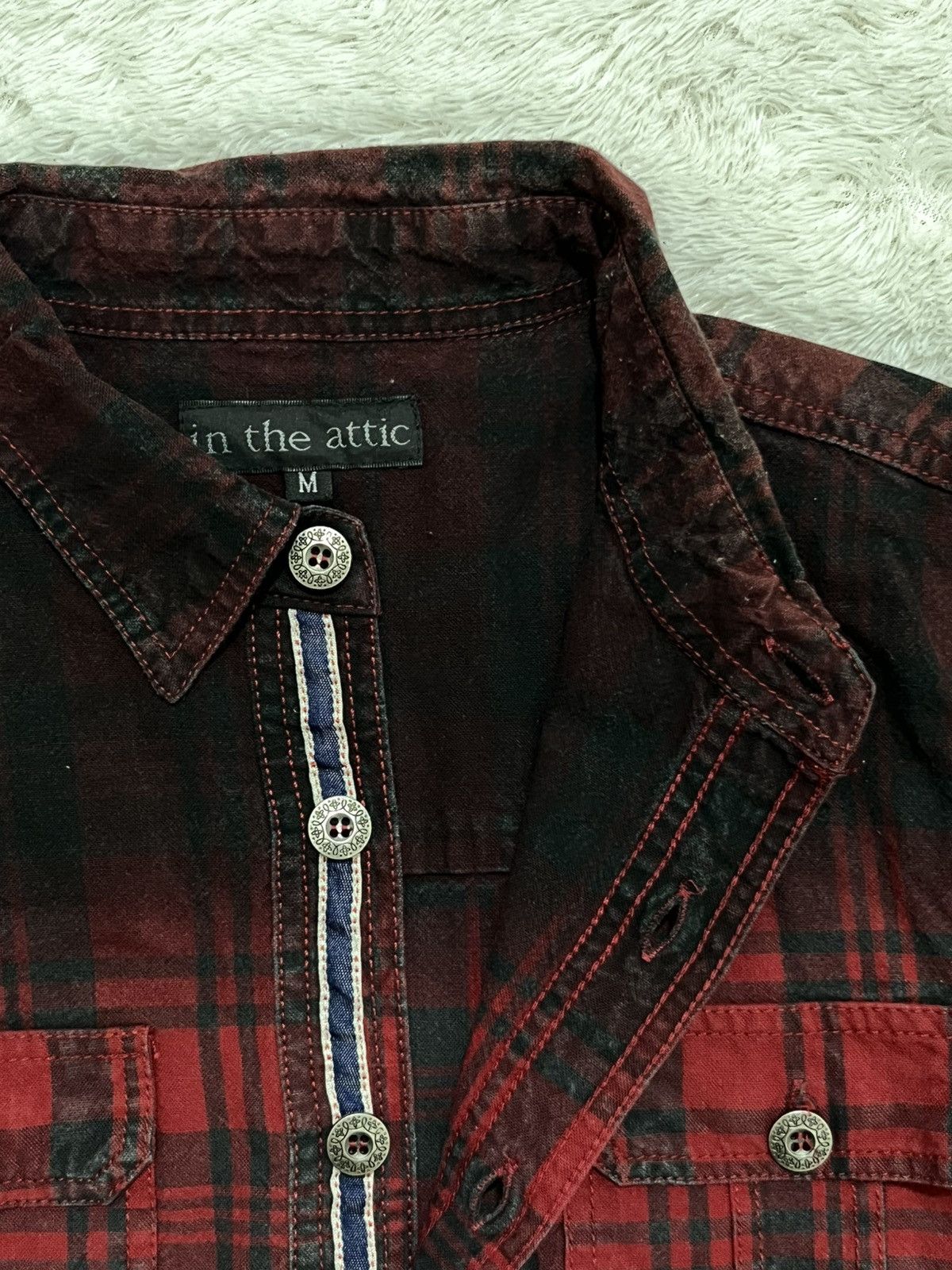 In The Attic Vintage In The Attic Japan Plaid Flannel Grunge Shirt Size US S / EU 44-46 / 1 - 6 Thumbnail