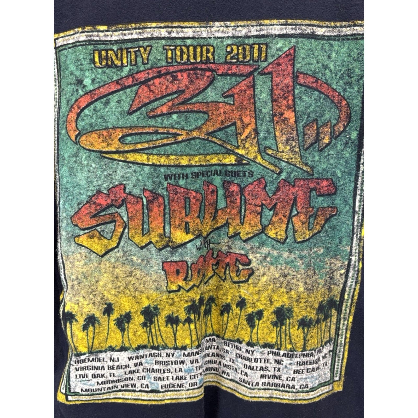 Hanes VINTAGE Hanes Sublime With Rome Concert T-Shirt Men’s Medium Blue Band 2011 Crew Neck Graphic Print Size US M / EU 48-50 / 2 - 5 Thumbnail