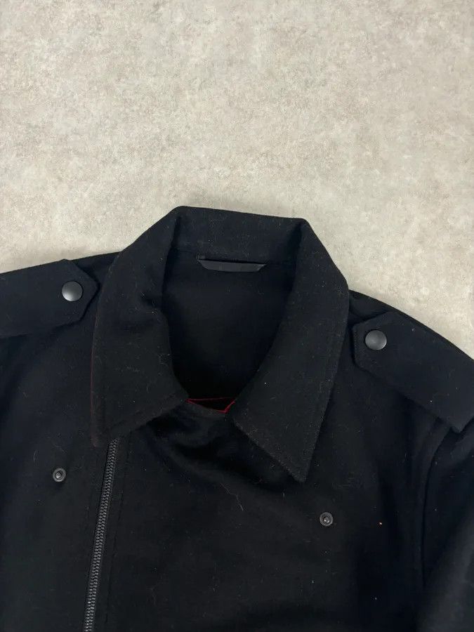 agnes b. Agnes b Black Wool Contrast Collar Perfecto Jacket Size US M / EU 48-50 / 2 - 5 Thumbnail