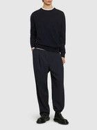 Jil Sander o1y1124 Wool Crew-Neck Jumper in Black Size US L / EU 52-54 / 3 - 2 Thumbnail