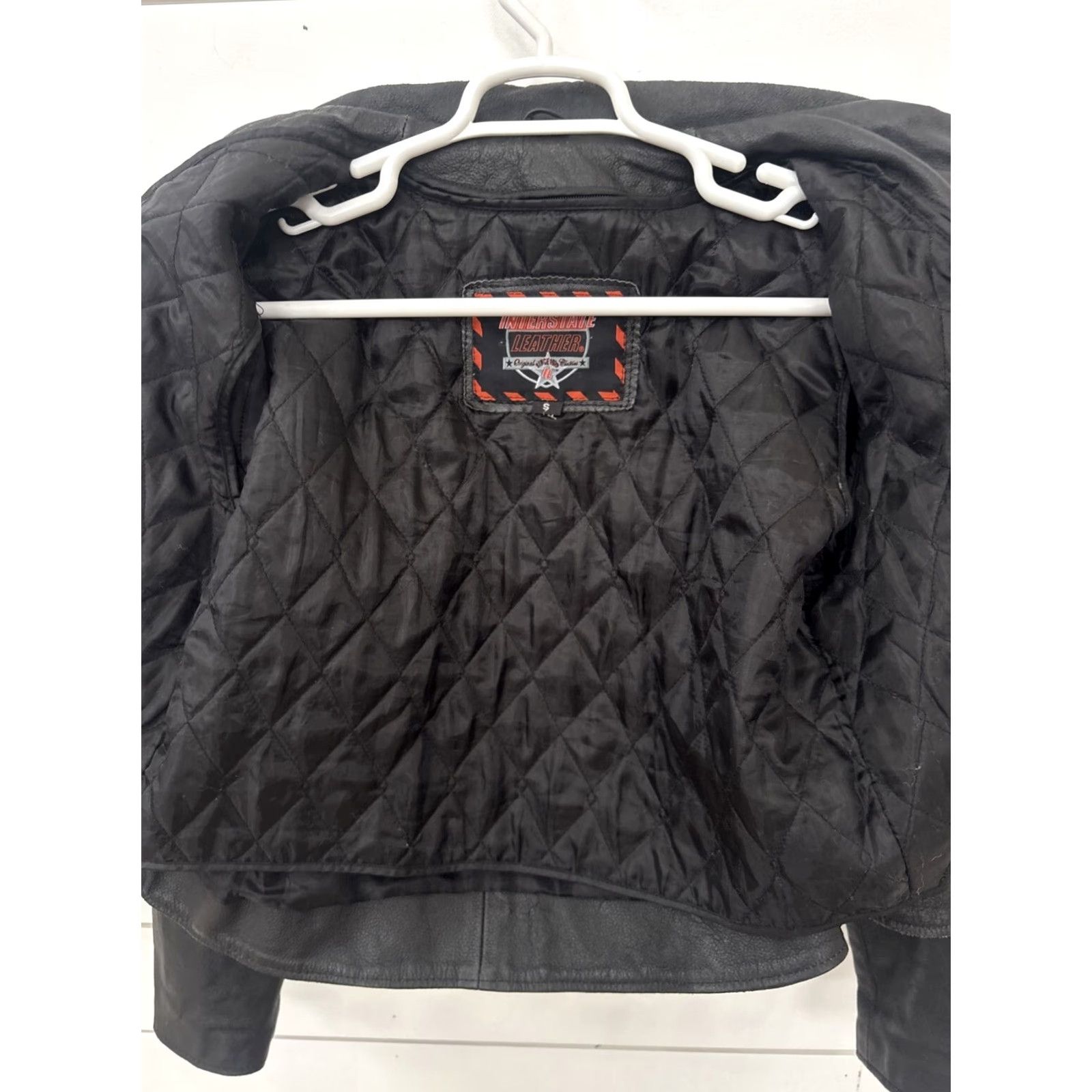 Vintage VINTAGE Interstate Leathers Black Leather Biker Motorcycle Cafe Racer Coat Jacket Womens Small Lined Size S / US 4 / IT 40 - 5 Thumbnail