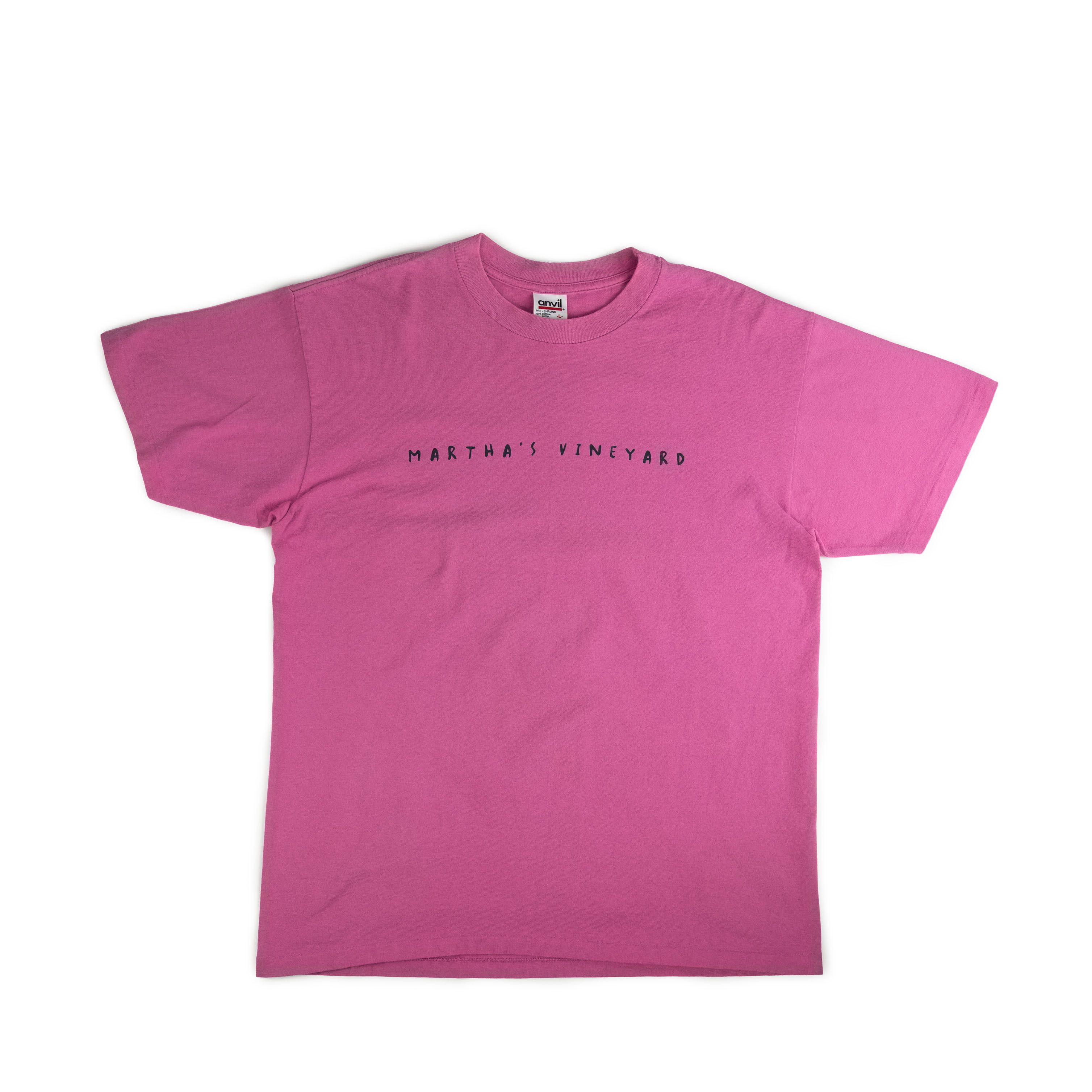 Vintage Vintage 1990's Martha's Vineyard Pink Tee Shirt Size US L / EU 52-54 / 3 - 1 Thumbnail