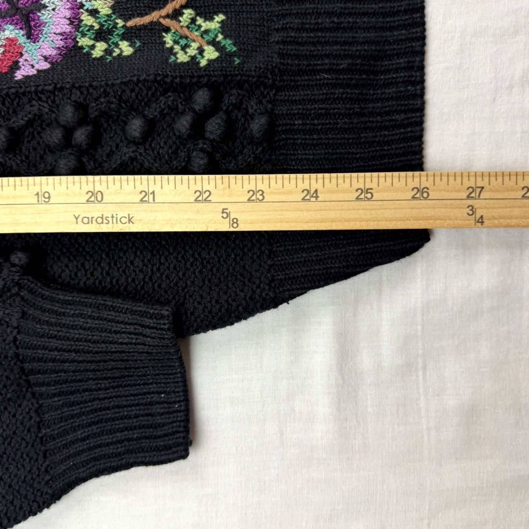 Vintage VINTAGE Herman Geist Sweater Womens Medium Flowers Floral Textured 90s Size M / US 6-8 / IT 42-44 - 7 Thumbnail