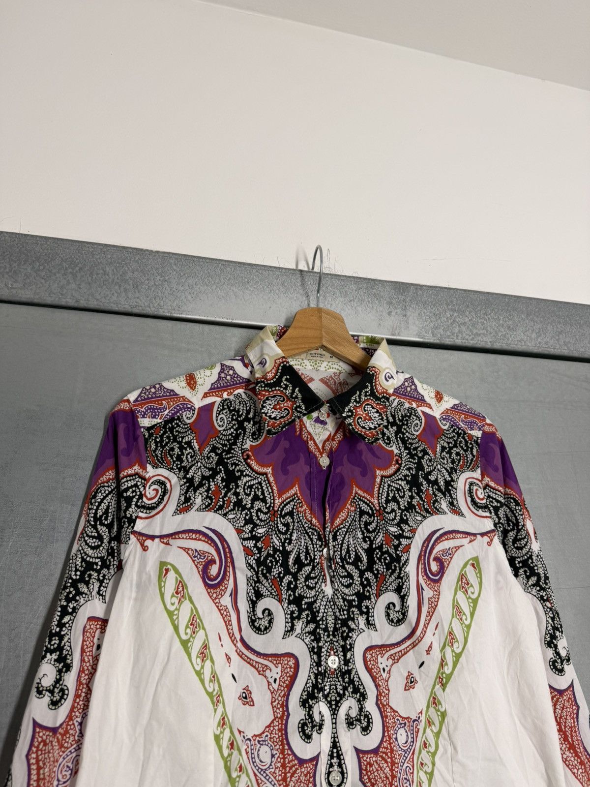 Etro Etro Overprinted Cotton Shirt Buttons Up Size US M / EU 48-50 / 2 - 2 Thumbnail