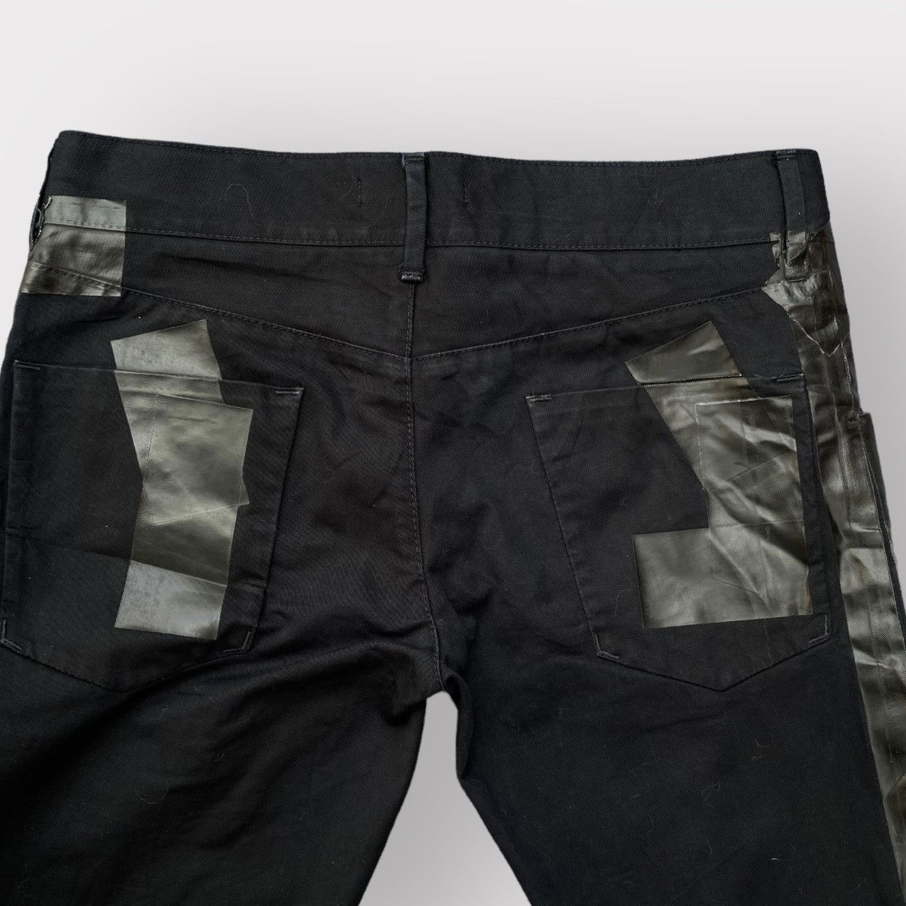 image of Dolce Gabbana Archive Ss08 Duck Tape Jeans in Black, Men's (Size 32)