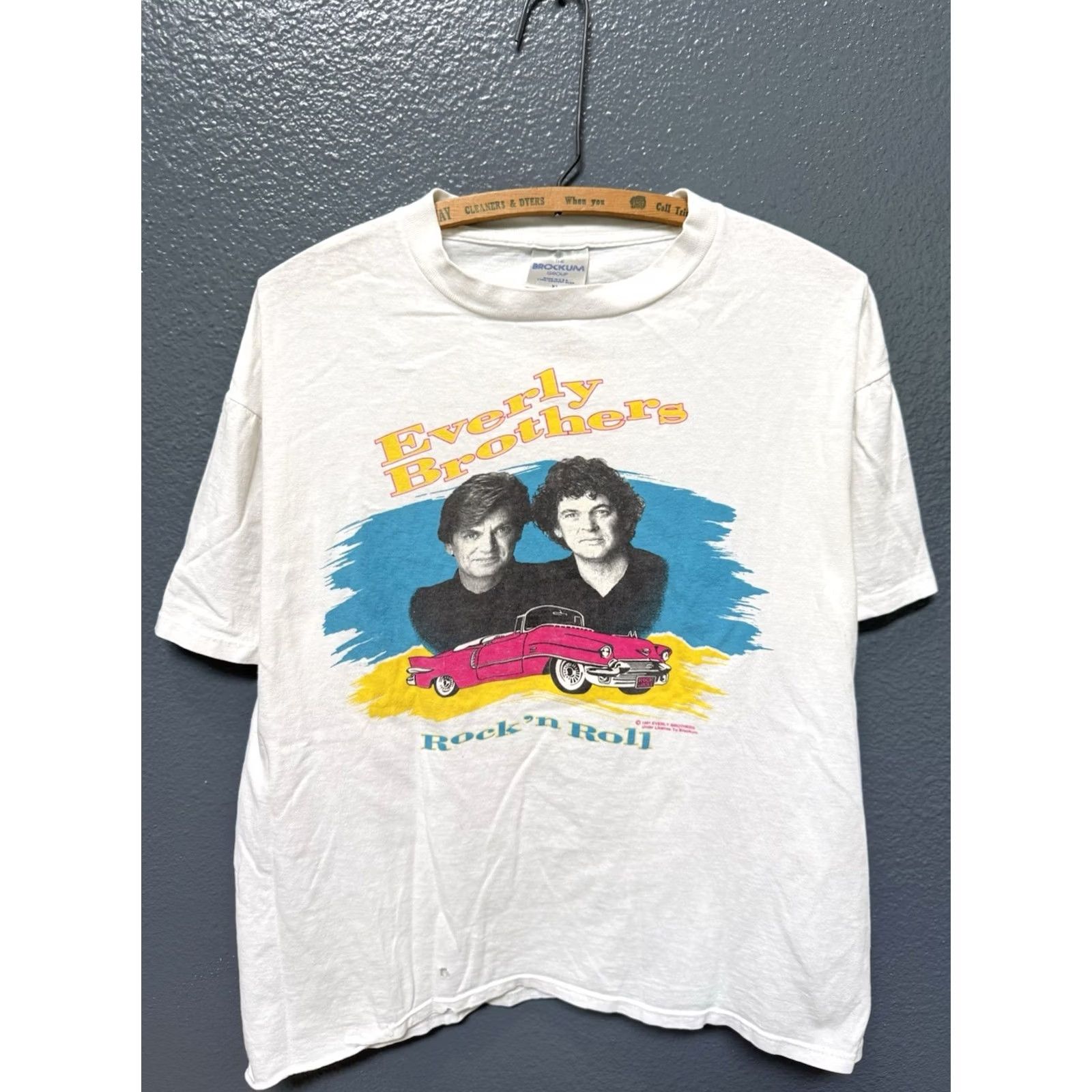 Vintage VINTAGE Brockum The Everly Brothers Rock N Roll White Tee Shirt XL Shirt Men’s Small/Medium 1990s Glam Rock Cotton US Mens Size US XL / EU 56 / 4 - 3 Thumbnail