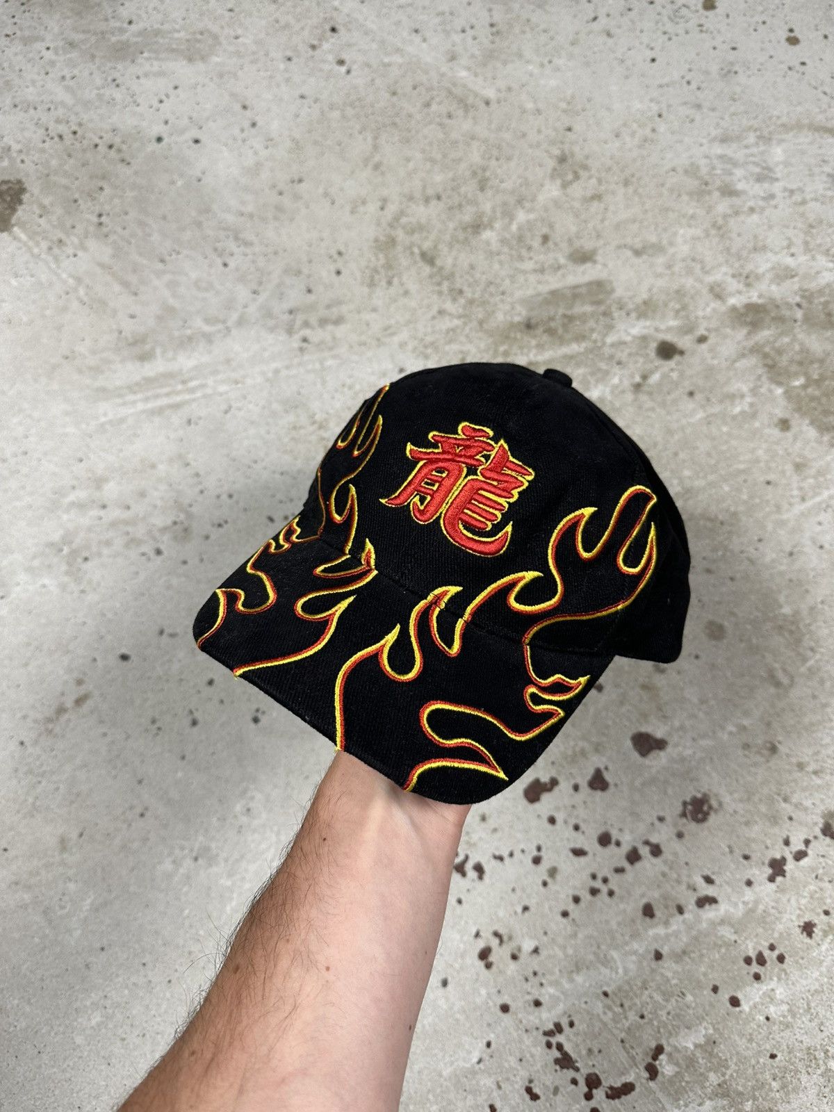 Japanese Brand Vintage Y2K Japanese Flame Red Black Racing Hat Cap Hot Fire Size ONE SIZE - 1 Thumbnail