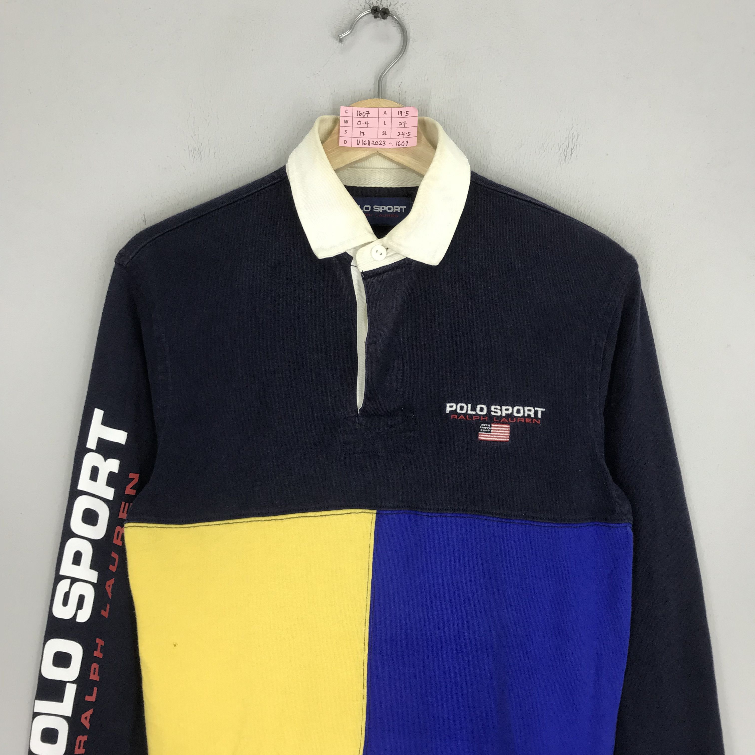 Vintage 90s Polo Ralph Lauren Rugby Shirt Big Logo Polo