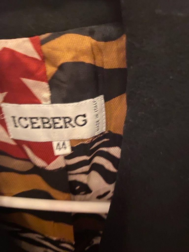 image of Vintage Iceberg Coat With Velvet Embroidery in Black, Men's (Size Medium)