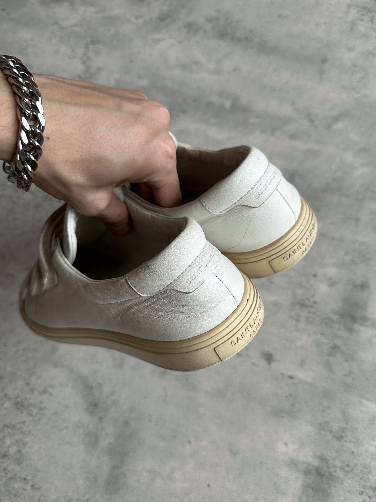 Saint Laurent Paris HEDI SLIMANE | SL/01 VELCRO STRAP COURT CLASSIC LOW TOP Size US 9 / EU 42 - 2 Thumbnail