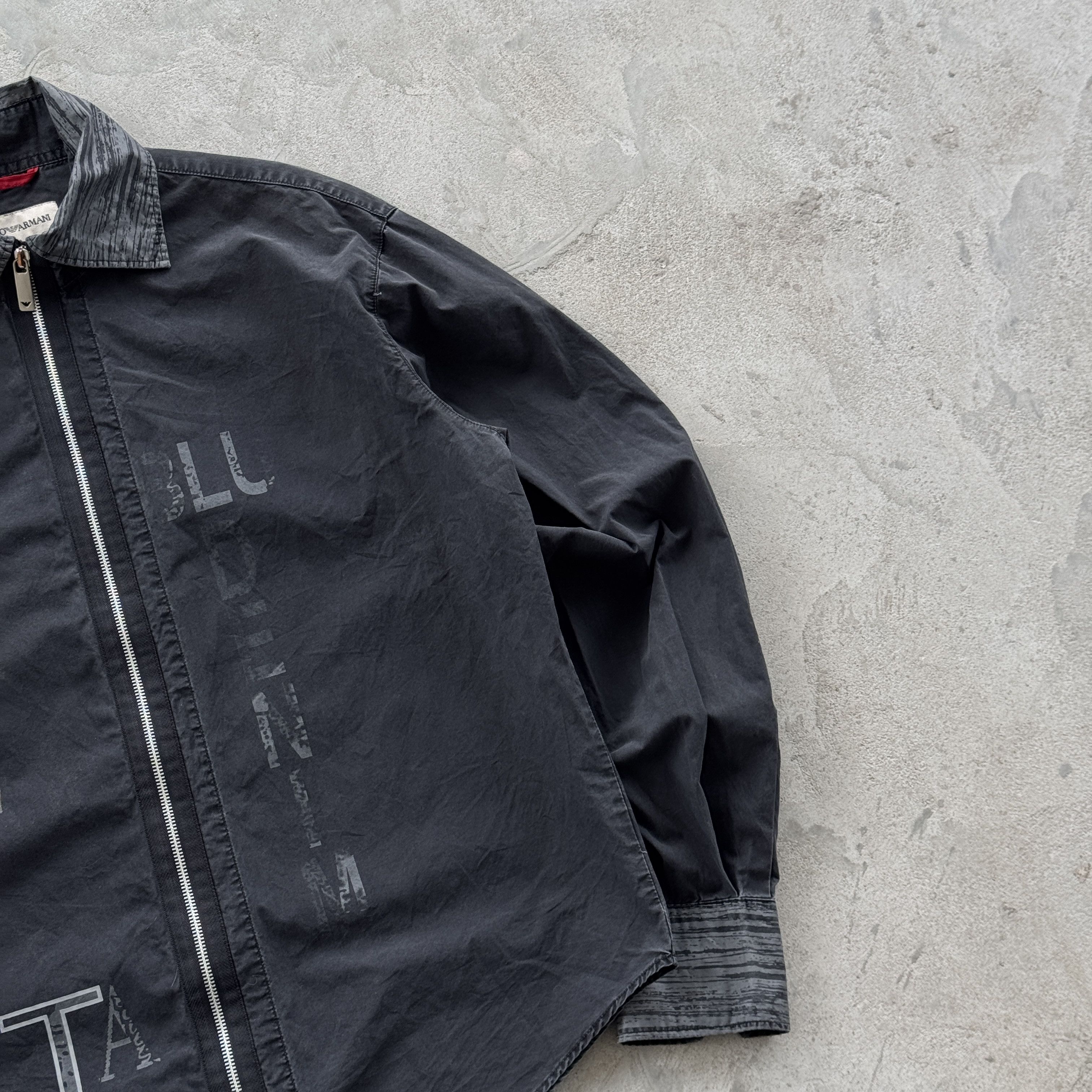 ジャケット・アウター 90s EMPORIO ARMANI zip coat archive Vintage Emporio Armani Full Zip Shirt Jacket Archive