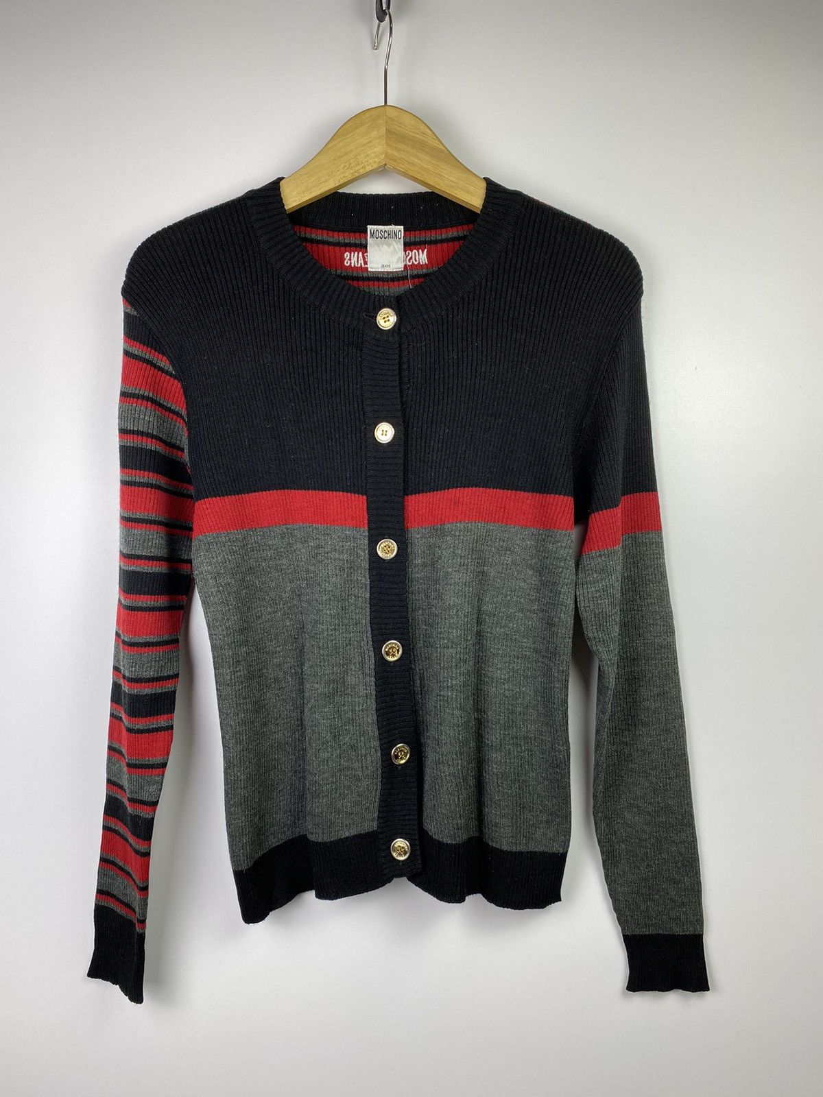 Designer × Moschino moschino stripes cardigan Size US S / EU 44-46 / 1 - 2 Thumbnail
