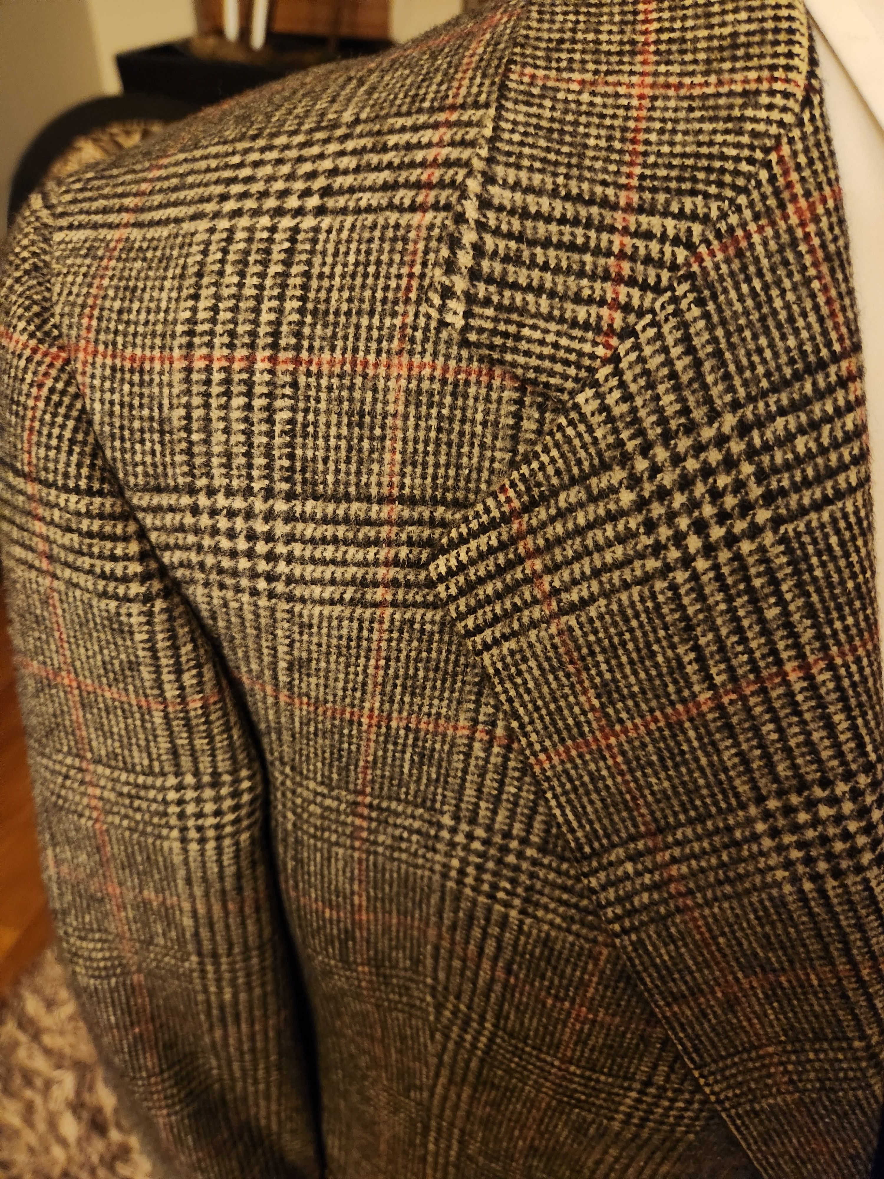 Vintage Vintage 80's Rothchild's 100% Camel Hair Glen Plaid Blazer Size 46R - 3 Thumbnail