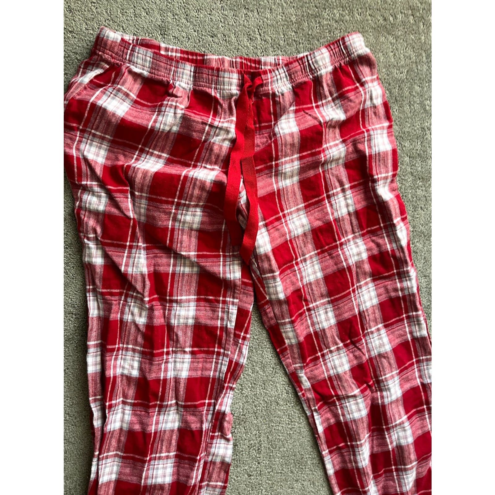 Gap VINTAGE Gap Body Women’s Lounge Pants Red Plaid L Pre-Owned Size 36" / US 14 / IT 50 - 2 Thumbnail