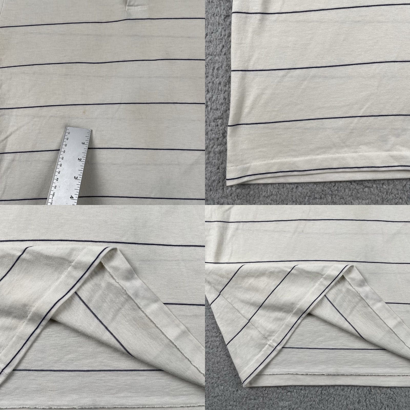Vintage VINTAGE Mervyns Polo Shirt Striped White Men L Size US L / EU 52-54 / 3 - 8 Thumbnail