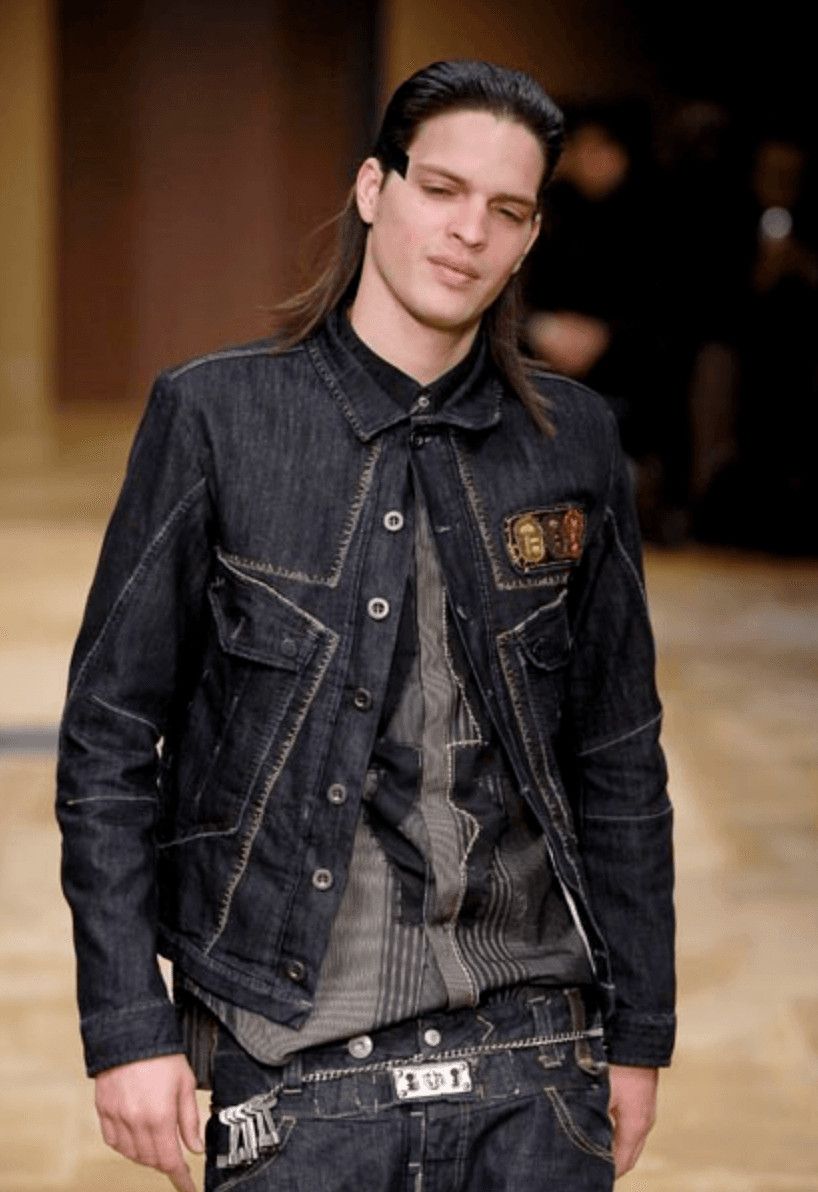Marithe + Francois Girbaud AW2007 Marithé + François Girbaud Patch Brut Denim Jacket Size US M / EU 48-50 / 2 - 2 Thumbnail