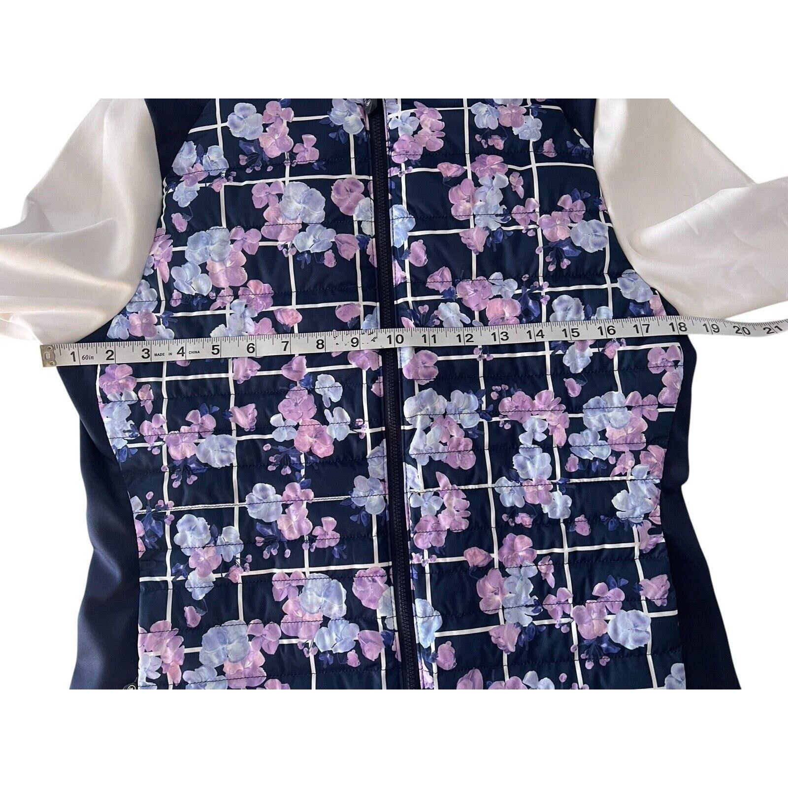 Peter Millar PETER MILLAR Women’s Navy Floral Hybrid Golf Jacket Medium Size M / US 6-8 / IT 42-44 - 7 Thumbnail