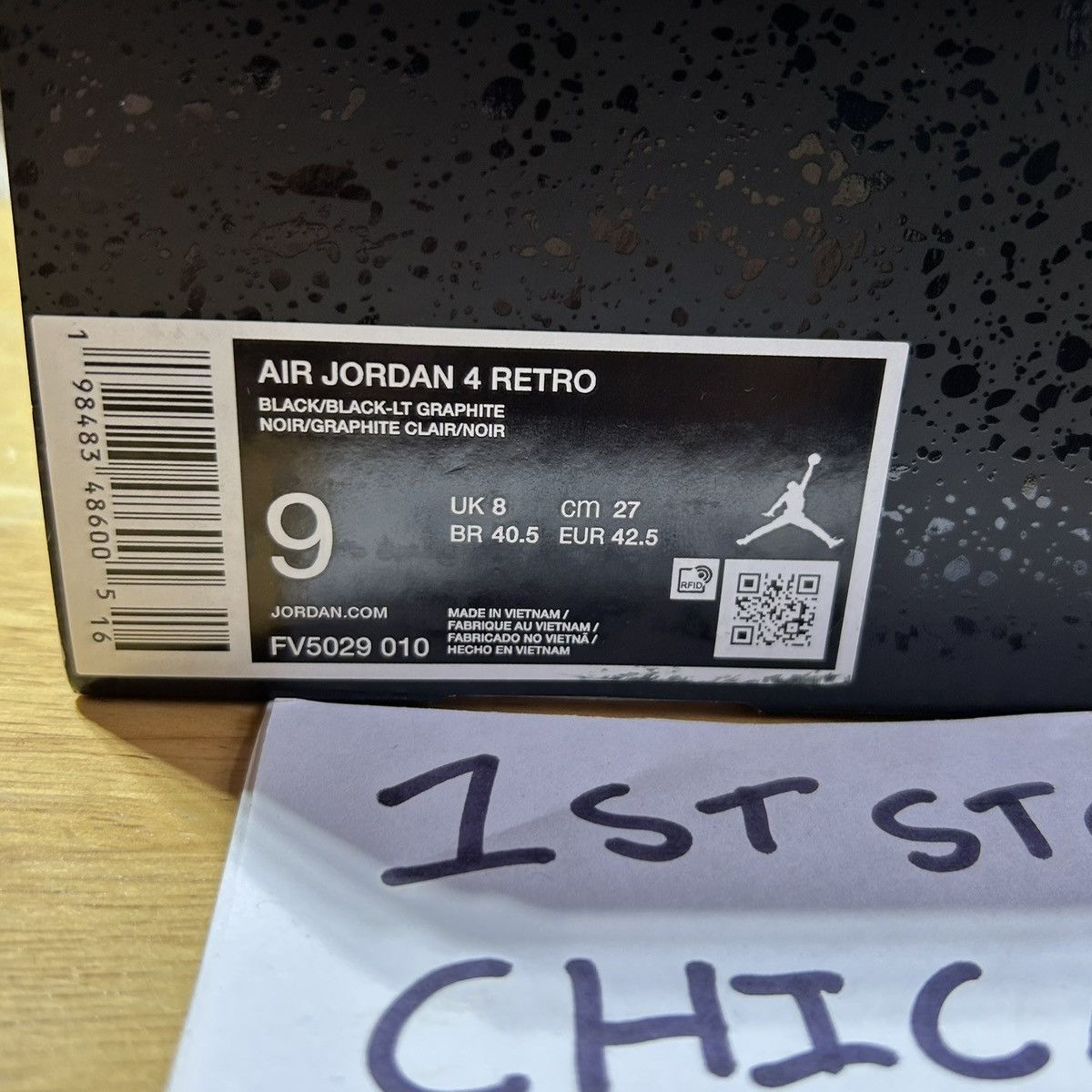 Jordan Brand Nike Air Jordan 4 Retro 2025 Black Cat FV5029-010 Mens 9 NEW Size US 9 / EU 42 - 8 Thumbnail