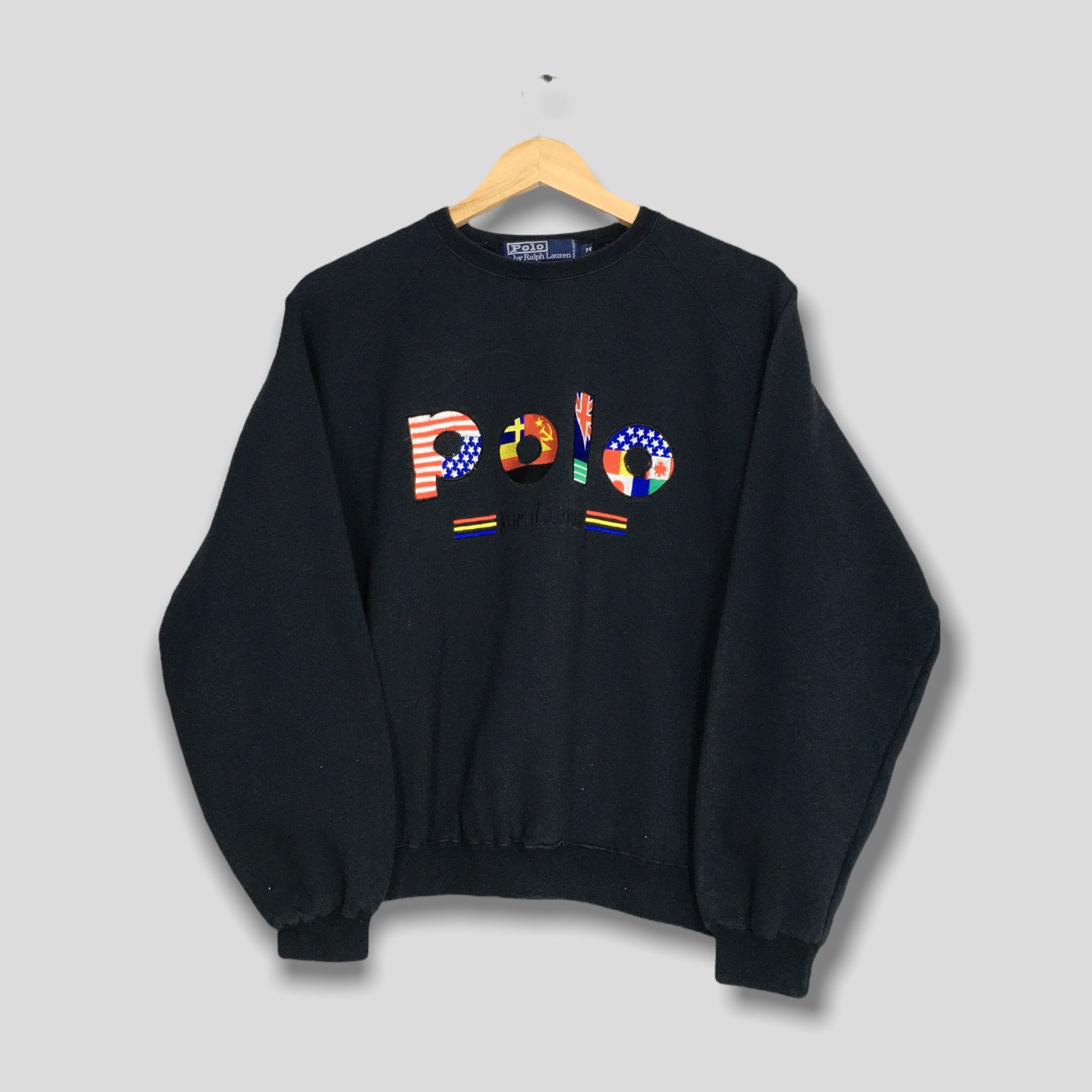 Polo Ralph Lauren × RRL Ralph Lauren × Ralph Lauren Vintage Polo Ralph Lauren Black Sweatshirt Medium Size US M / EU 48-50 / 2 - 1 Thumbnail