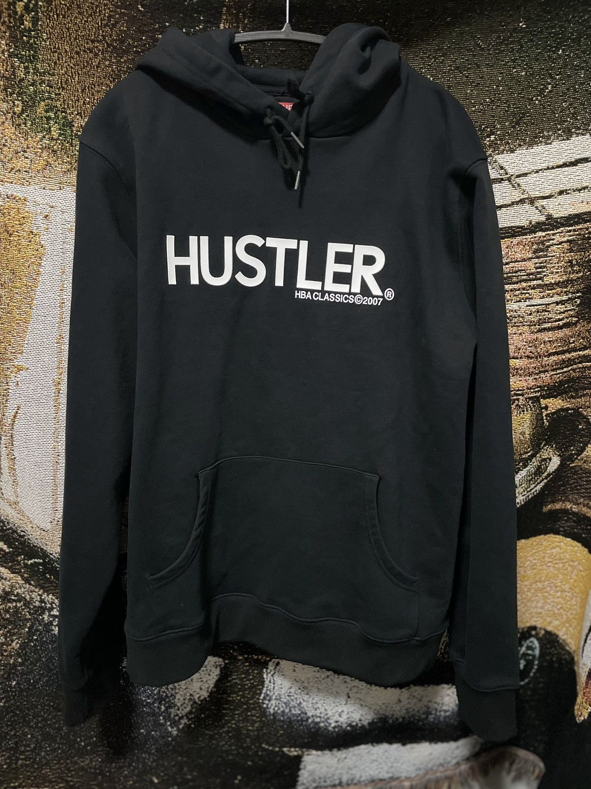 image of Hood By Air HBA 17Ss Wench Hustler Hoodie in Black, Men's (Size XL)