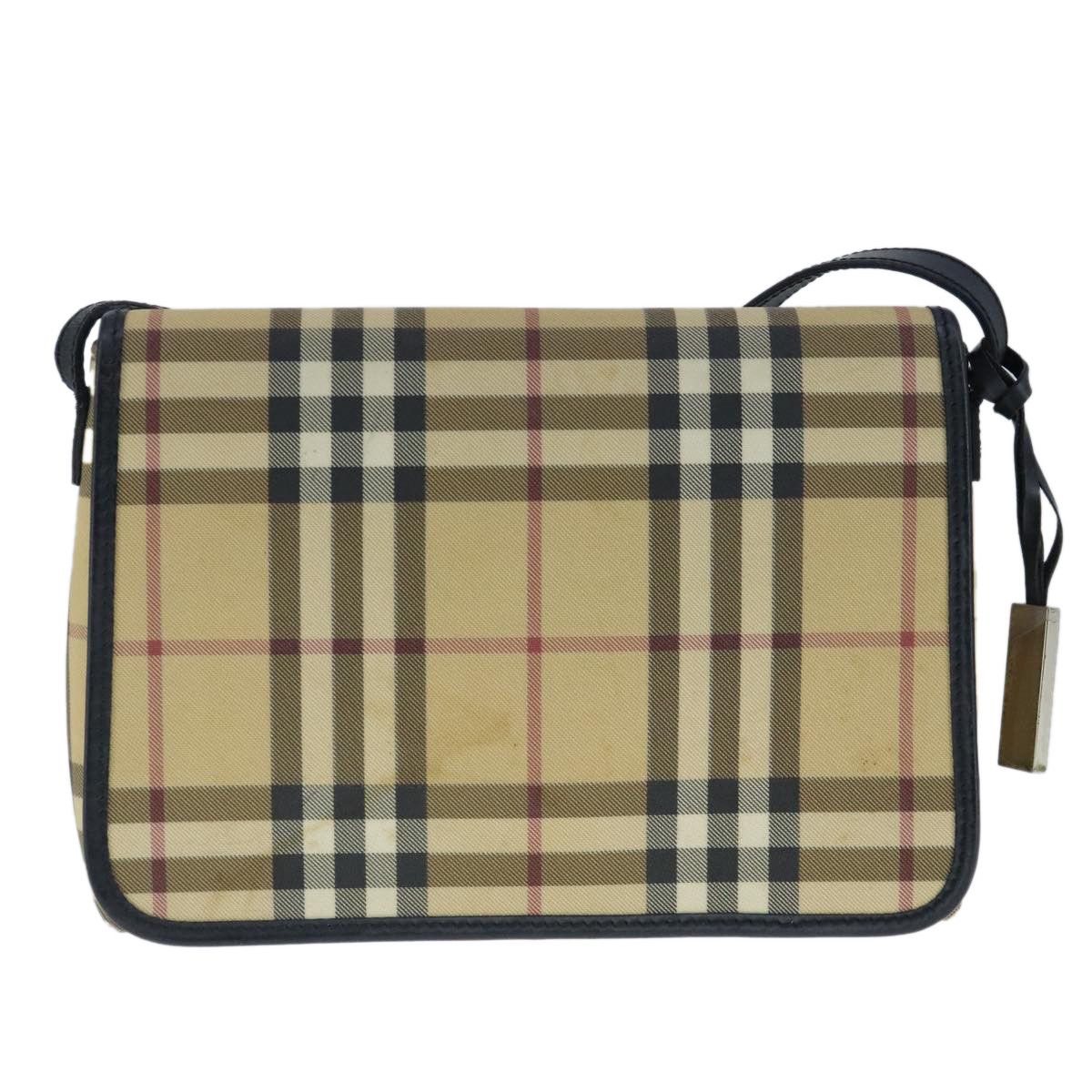 Burberry Nova Check Beige Canvas Shoulder Bag (Pre-Owned) Size ONE SIZE - 1 Thumbnail