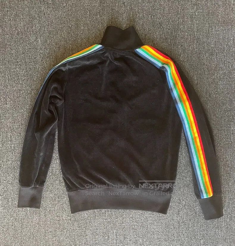 Palm Angels Palm Angels Black Velour Track Jacket. Size US S / EU 44-46 / 1 - 2 Thumbnail