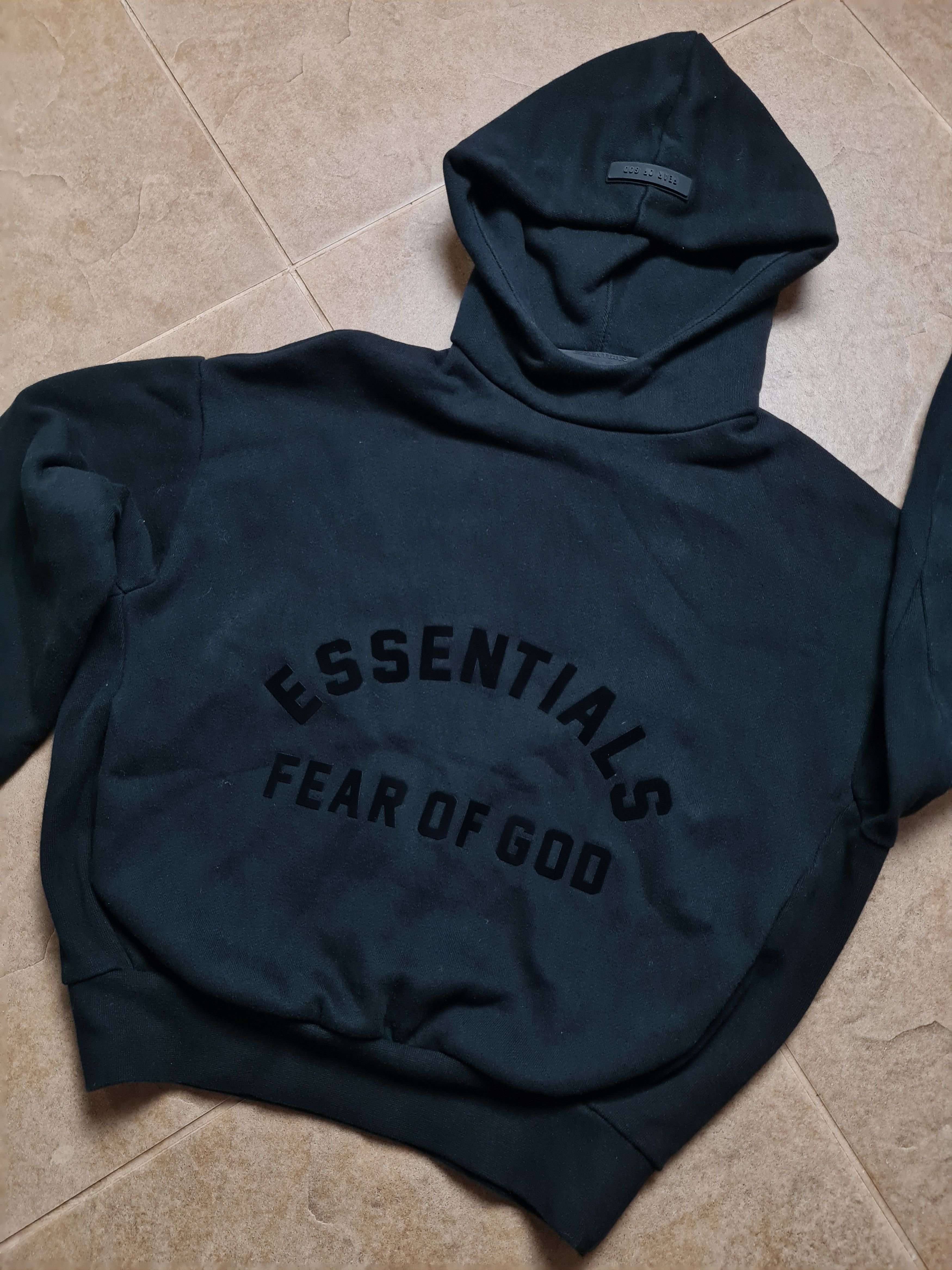 Essentials Womens Essential Fear Of God Pullover Jet Black Hoodie Size XS / US 0-2 / IT 36-38 - 8 Thumbnail