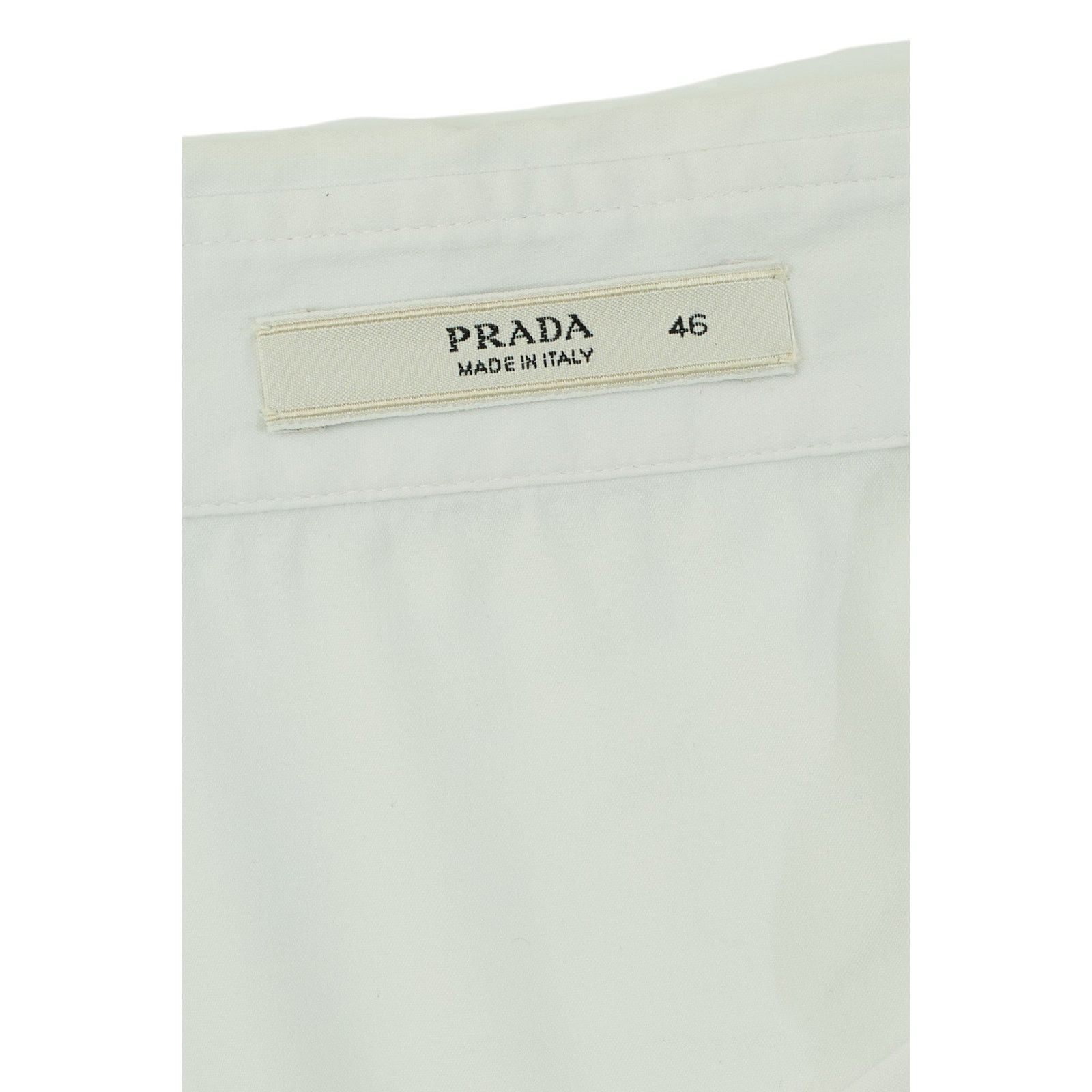Prada S/S 2009 White Ribbon Sleeve Button Up Shirt Size L / US 10 / IT 46 - 5 Thumbnail