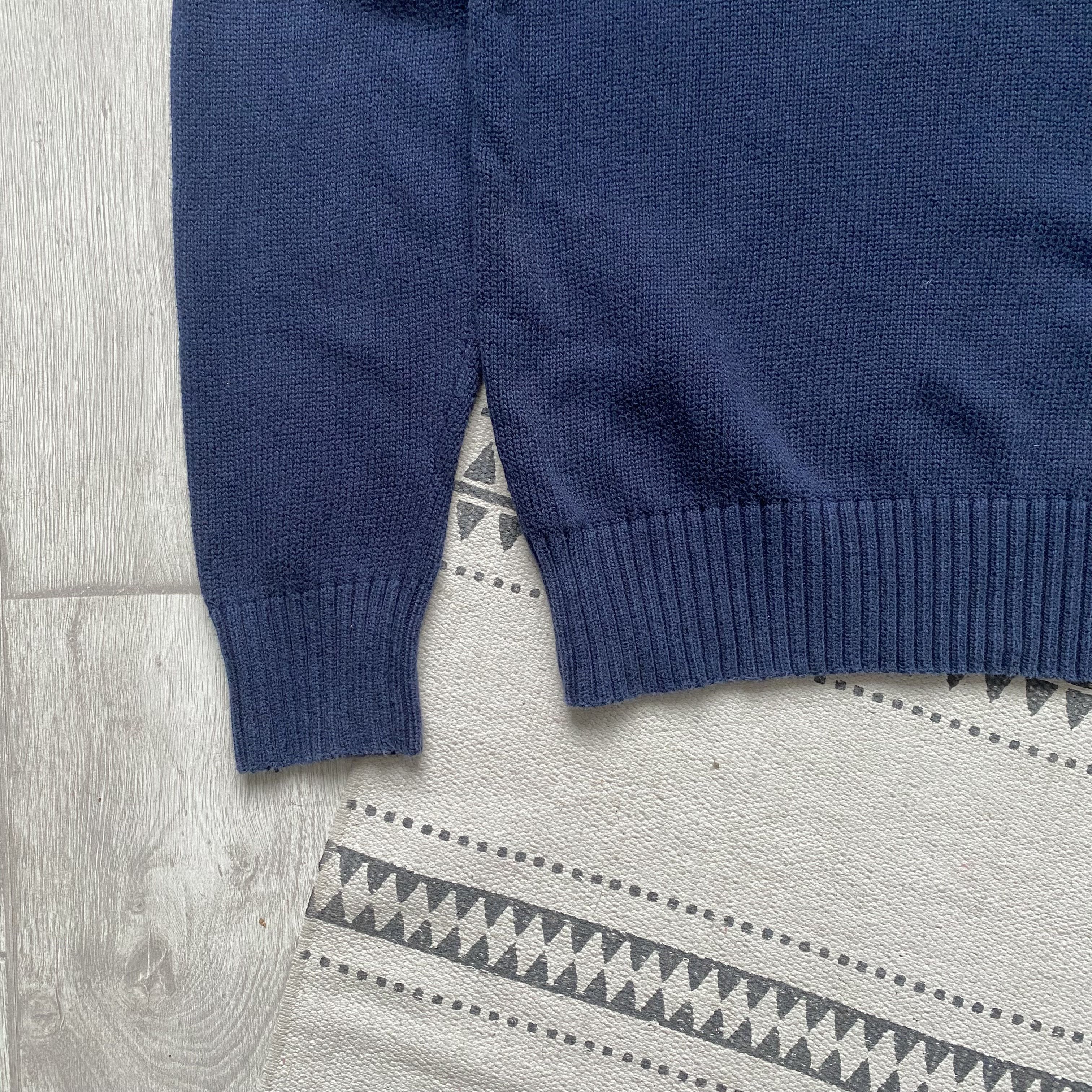 Polo Ralph Lauren Vintage Y2K Polo Ralph Lauren knit Sweater button up Navy Size US M / EU 48-50 / 2 - 5 Thumbnail