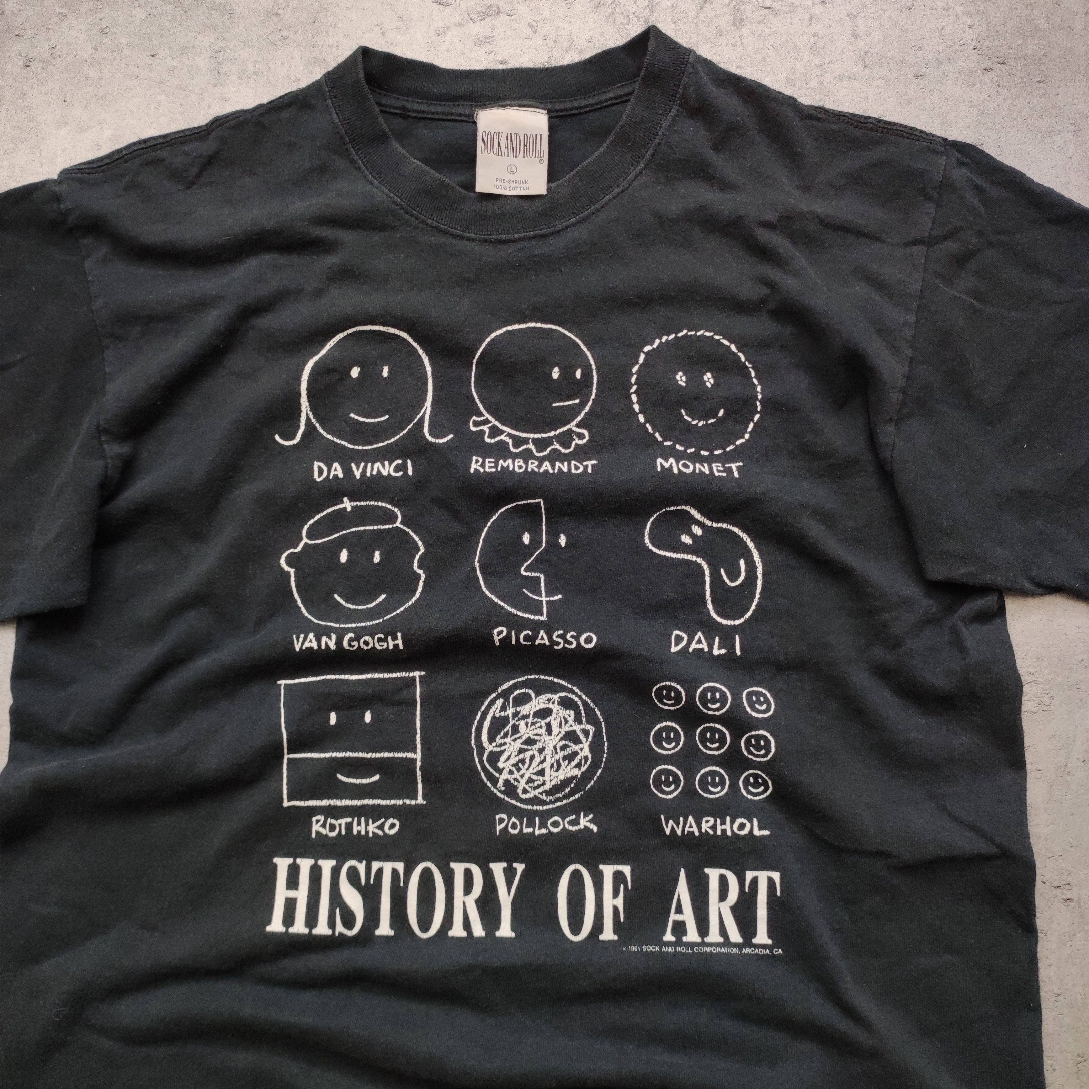 Band Tees × Vintage Vintage OG 1991 Sock and Roll History Of Art Promo Tee Size US L / EU 52-54 / 3 - 4 Thumbnail