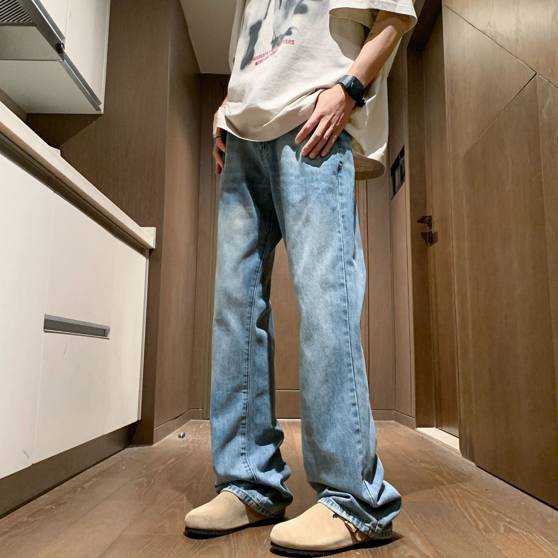 Japanese Brand × Jean Retro straight high street micro flared jeans Size US 32 / EU 48 - 1 Thumbnail