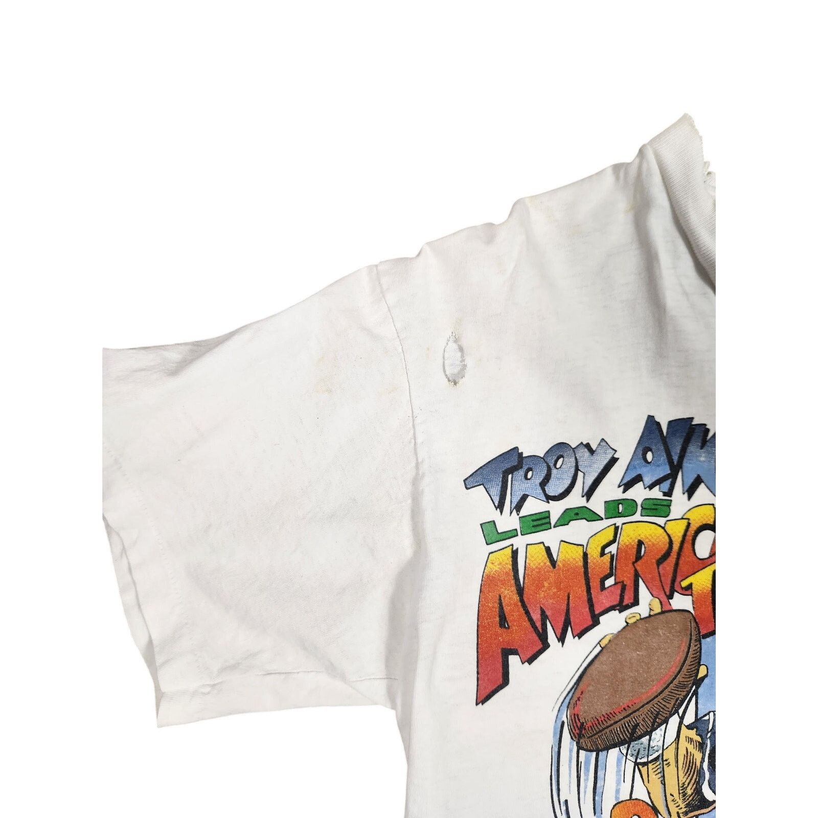 Salem Sportswear Vintage Troy Aikman Dallas Cowboys T-Shirt - Size Large Size US L / EU 52-54 / 3 - 4 Thumbnail
