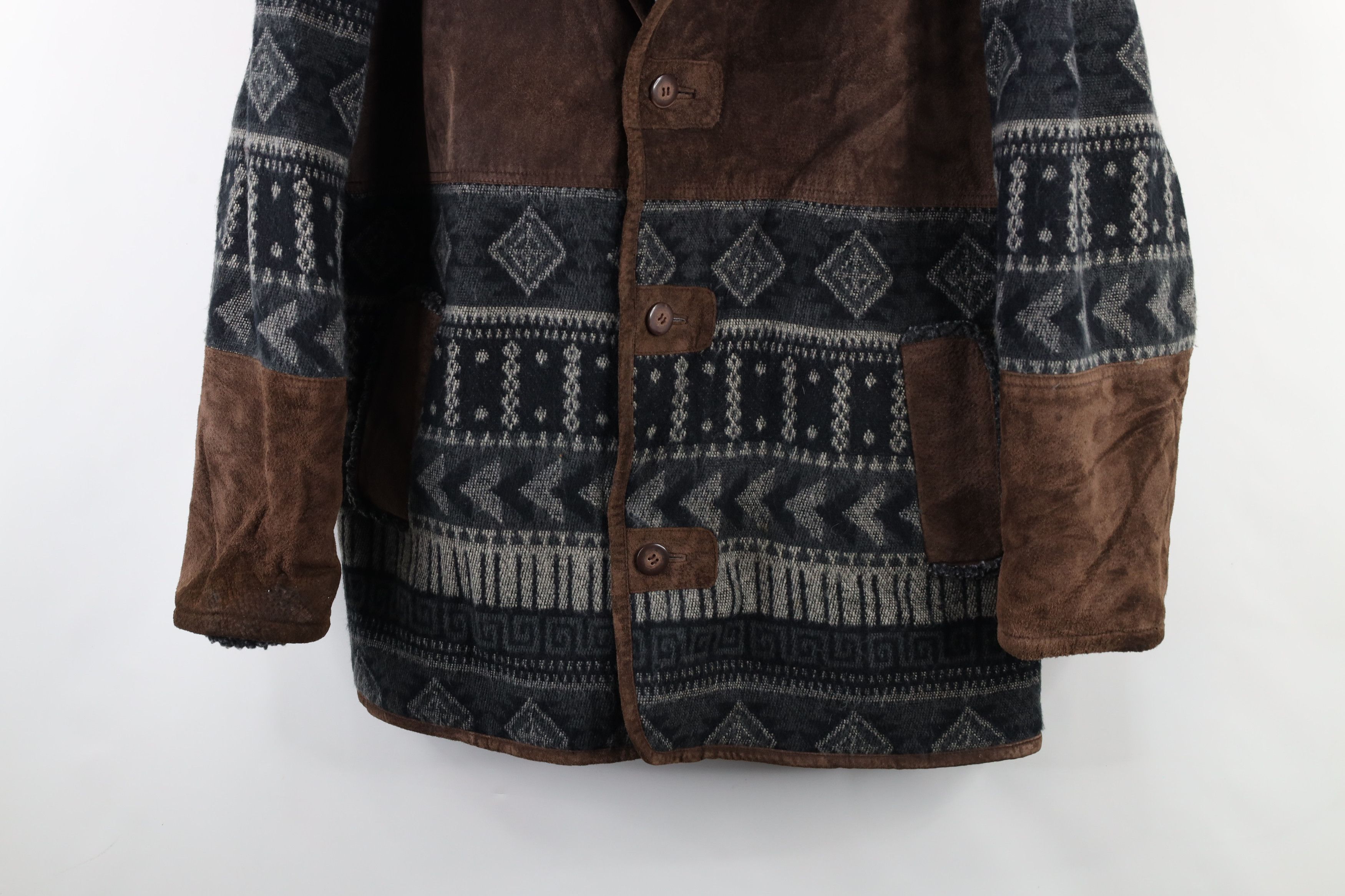 Vintage Vintage 90s Streetwear Suede Leather Southwestern Jacket Size US S / EU 44-46 / 1 - 3 Thumbnail