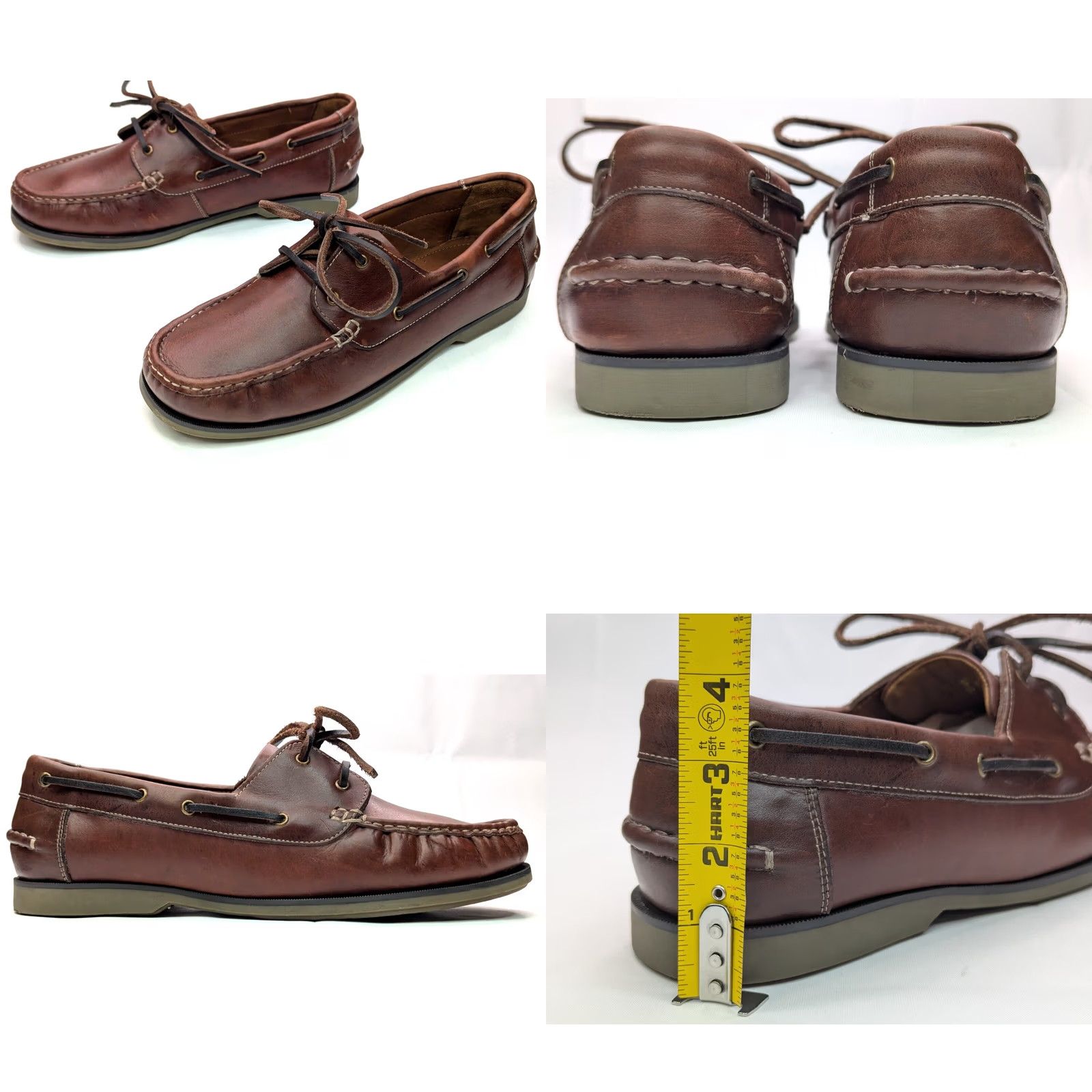 Vintage Samuel Windsor Deck Boat Shoe Men 13 Brown Leather Nautical Casual Shoes Size US 13 / EU 46 - 8 Thumbnail