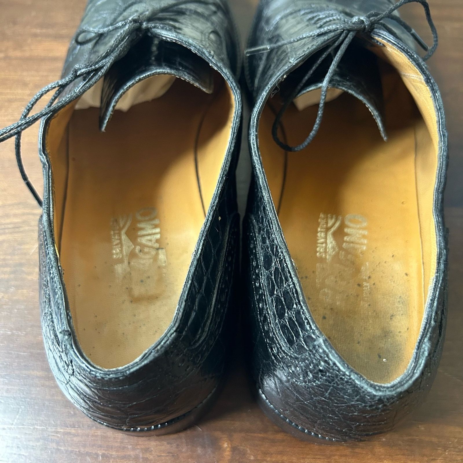 Salvatore Ferragamo Salvatore Ferragamo Shoes Black Leather Oxfords Size 11 Size US 11 / EU 44 - 4 Thumbnail