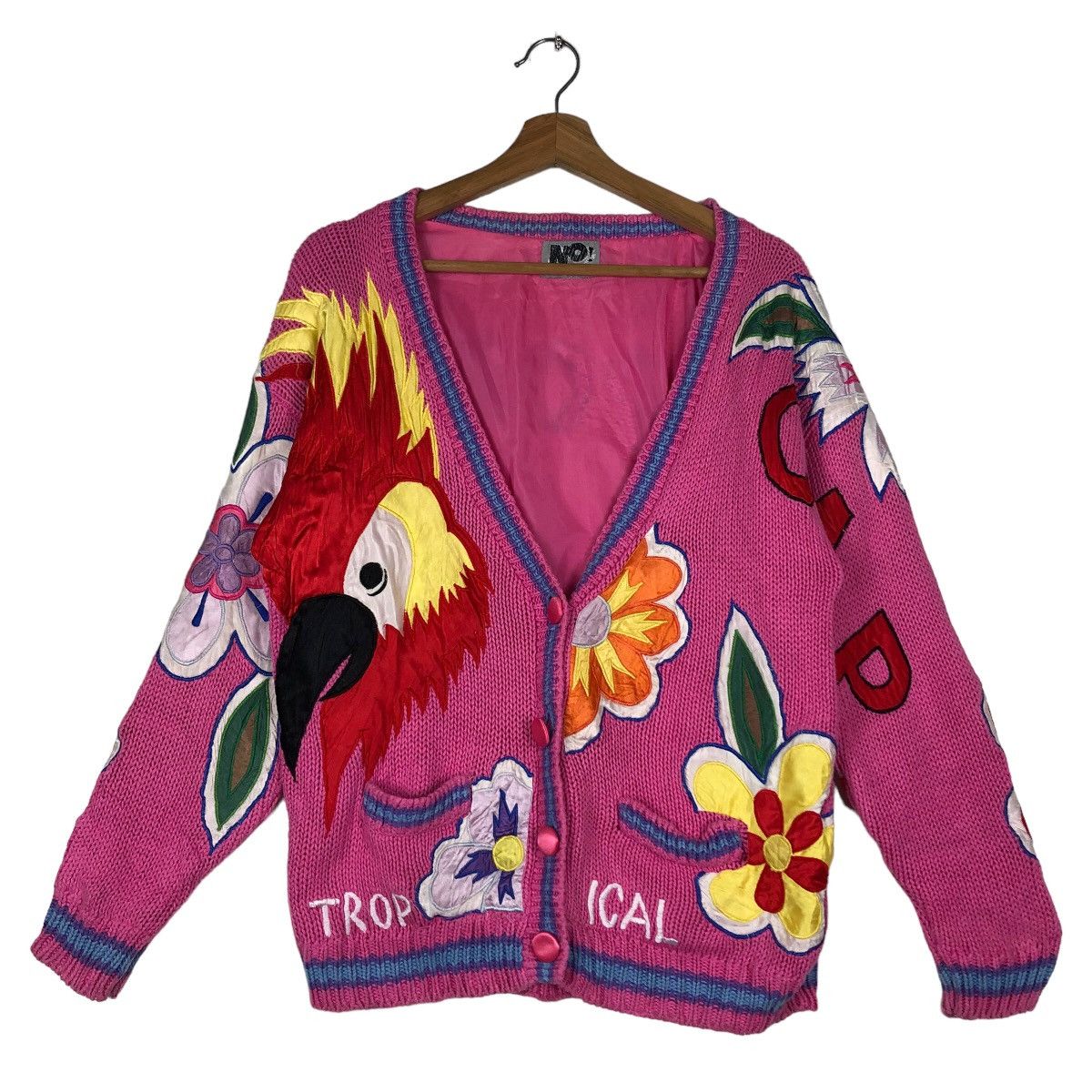 Hysteric Glamour 🔥90’s Embroidery Cardigan Jacket Big Logo Japan Made Size M / US 6-8 / IT 42-44 - 1 Thumbnail