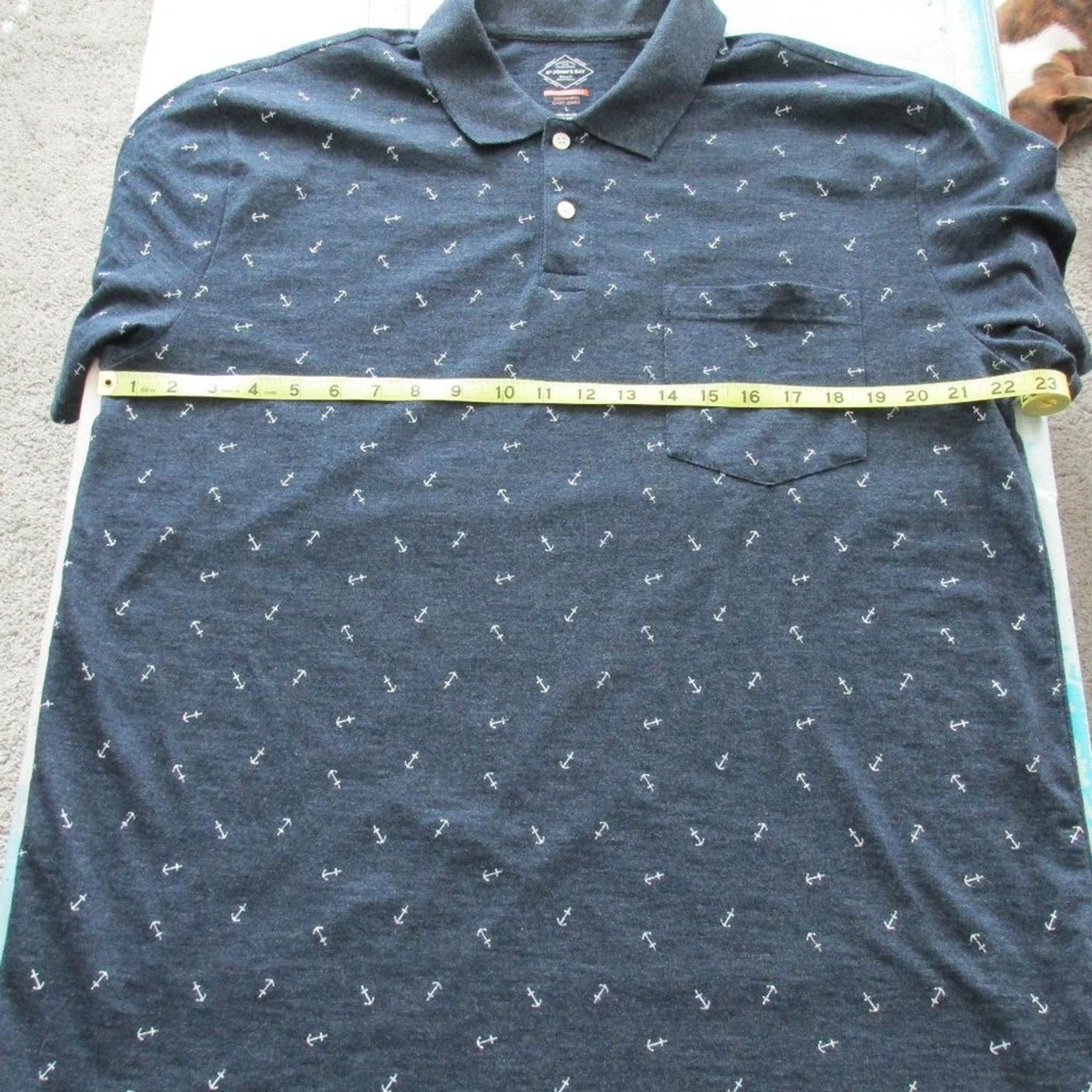 St. Johns Bay St. John's Bay Navy Blue Button Men's Casual Polo Size Large Size US L / EU 52-54 / 3 - 6 Thumbnail
