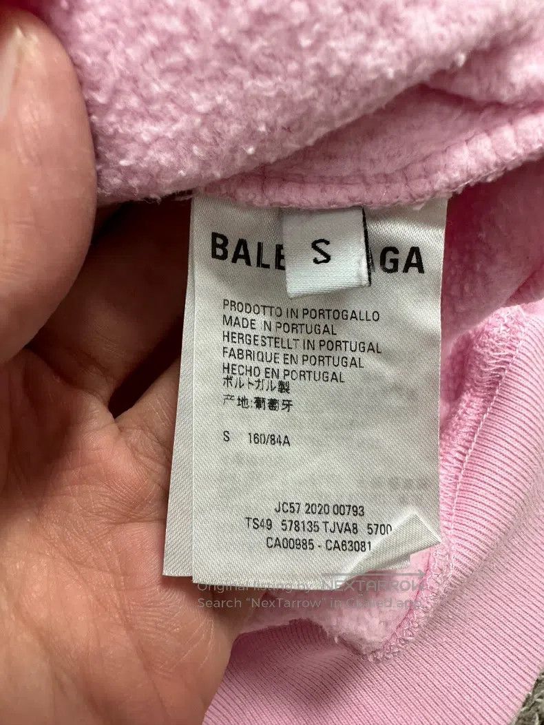 Balenciaga Balenciaga Pink Front and Back Logo Hoodie Size US S / EU 44-46 / 1 - 3 Thumbnail