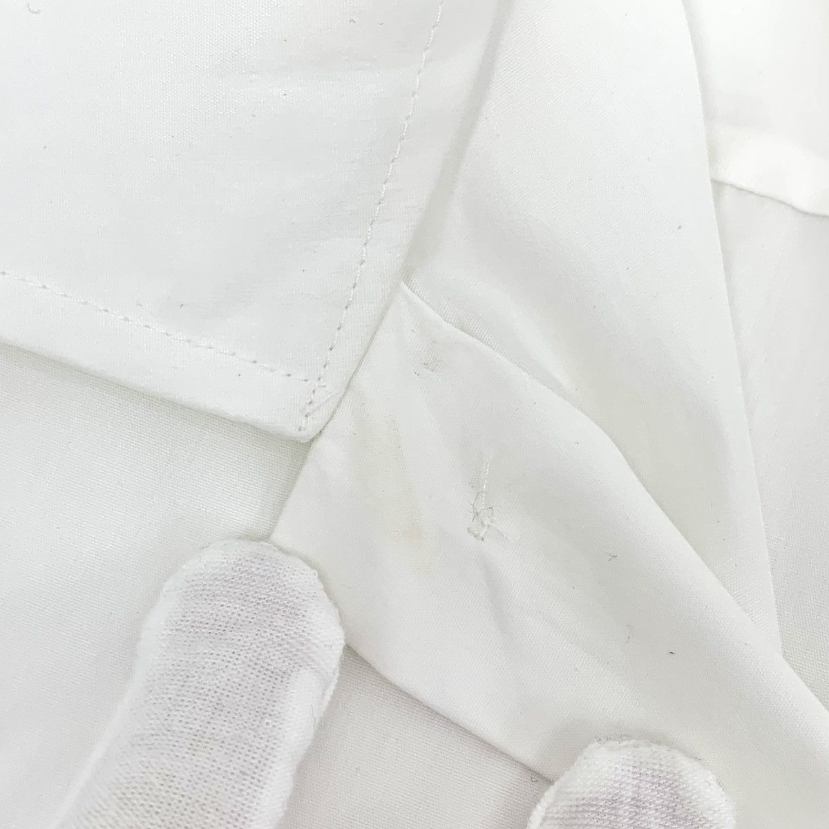 Yves Saint Laurent Yves Saint Laurent White Cotton Long Sleeve Shirt K26WX Size M / US 6-8 / IT 42-44 - 9 Thumbnail